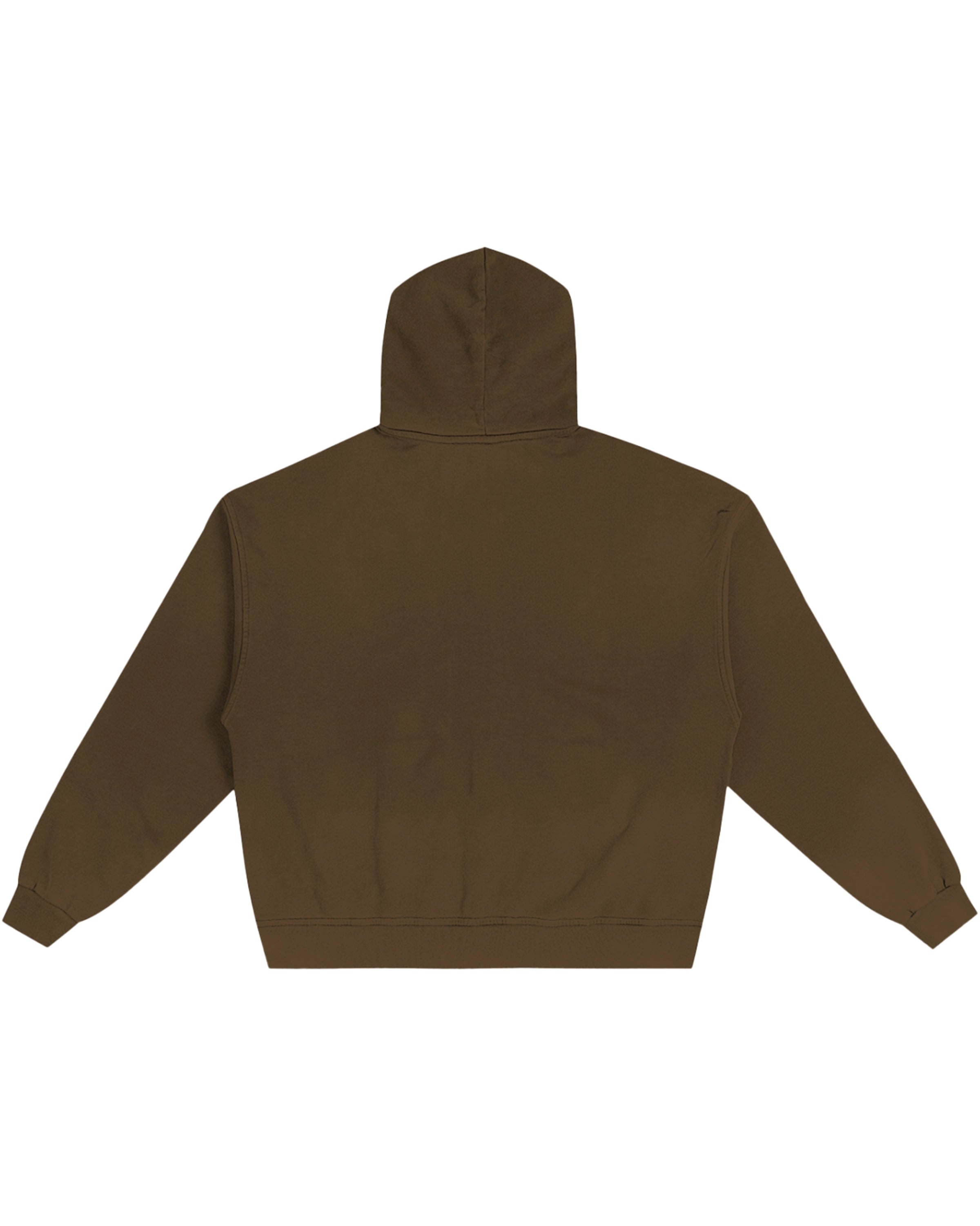 Gray Green Hand-Frayed Sunfade Zip Hoodie Back Mockup - Hanggerrz
