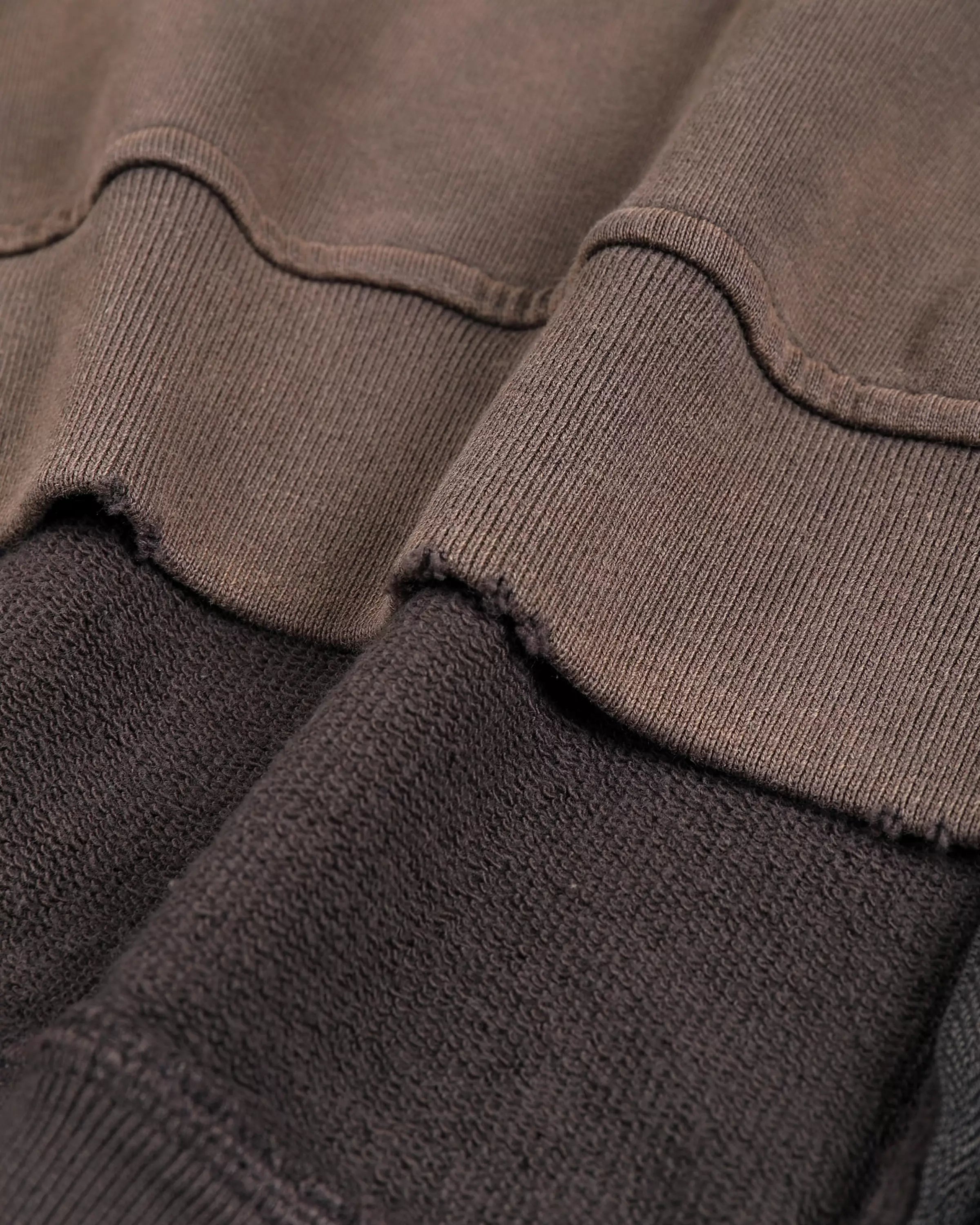 Hand-Frayed Sunfade Zip Hoodie Bottom - Hanggerrz