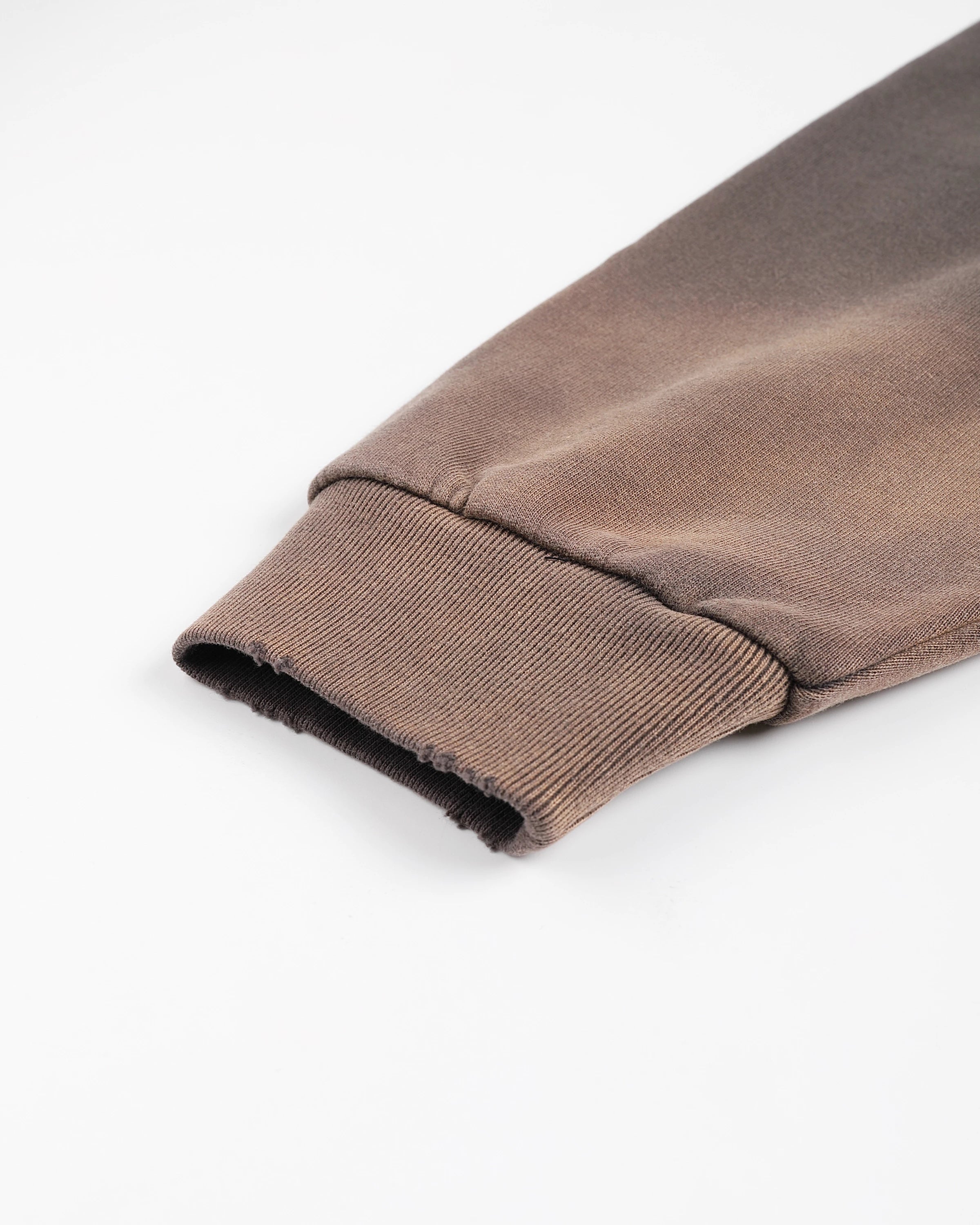 Hand-Frayed Sunfade Zip Hoodie Sleeves - Hanggerrz