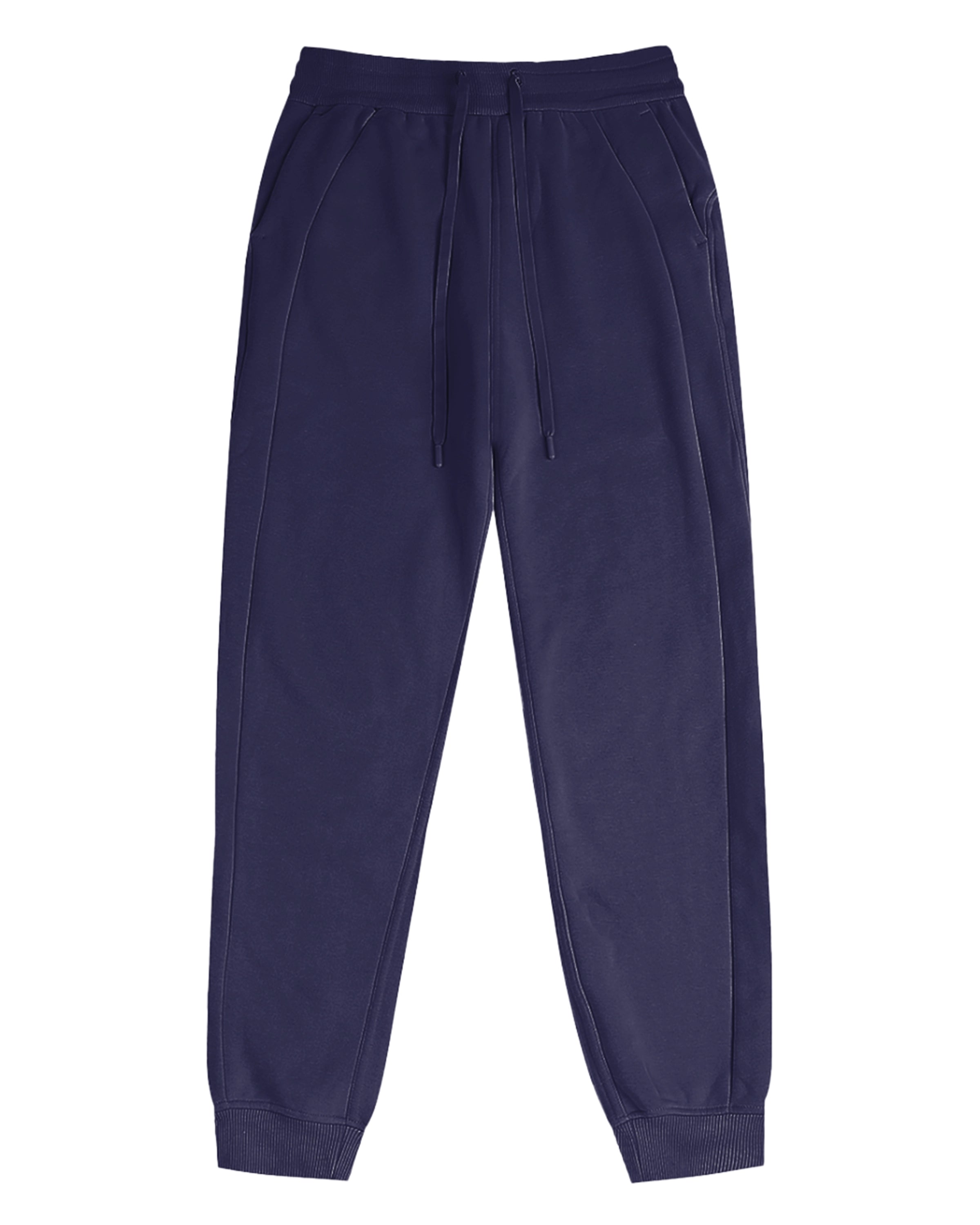 Navy Blue Women's Activewear Performance Joggers Front Mockup - Hanggerrz