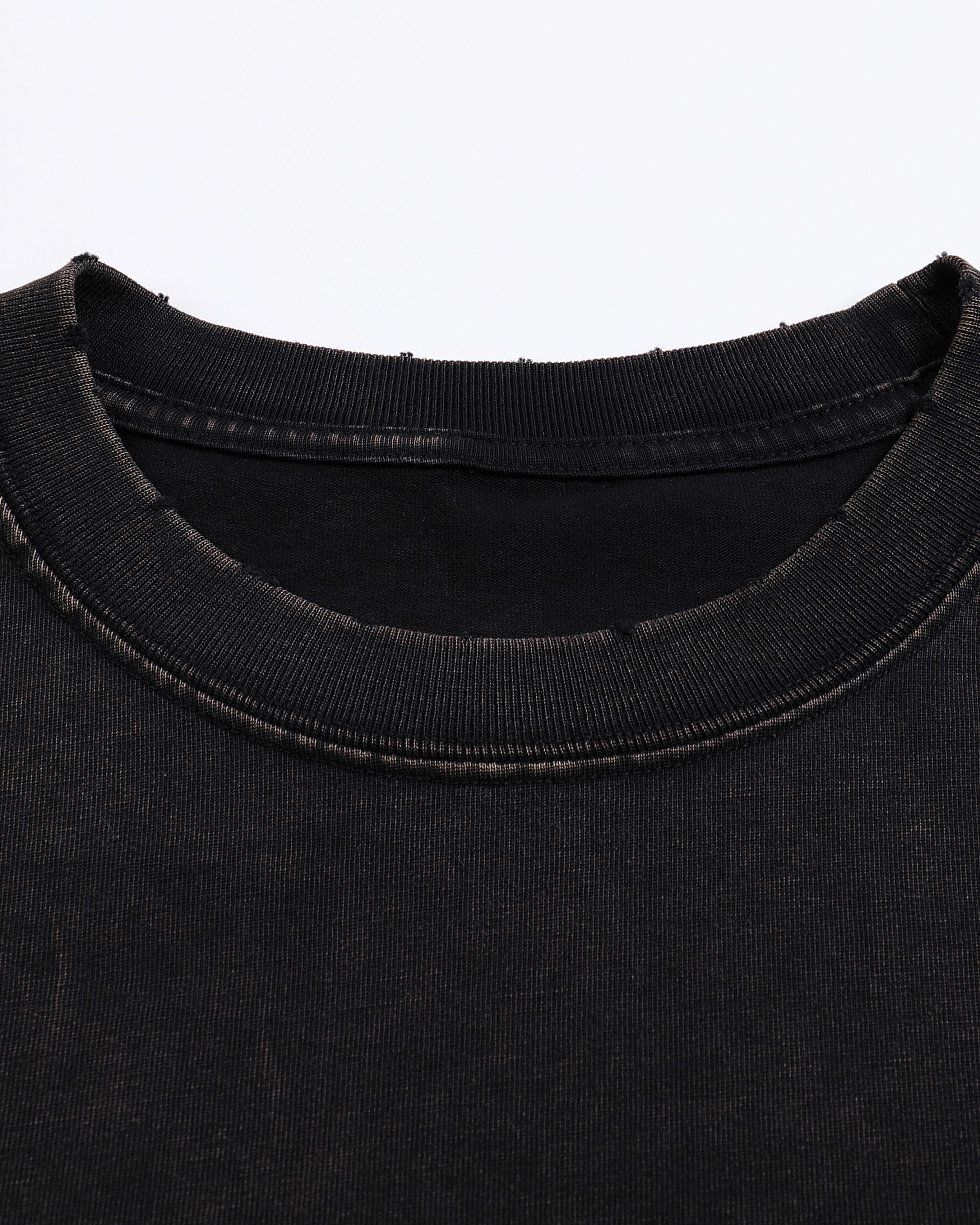 Streetwear Edge Frayed Vintage Washed T-Shirt - Hanggerrz