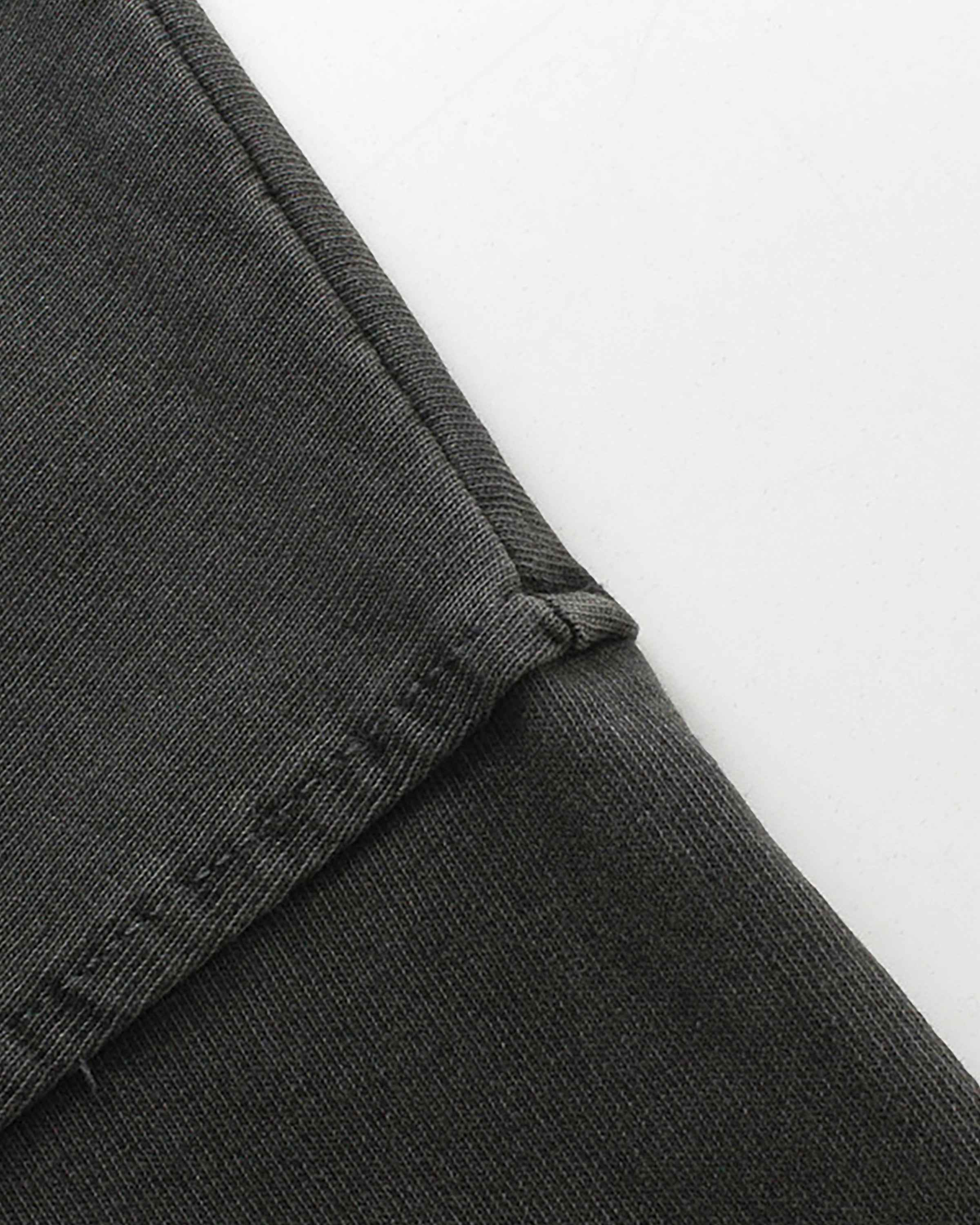 Streetwear Enzyme Washed Drop Shoulder T-Shirt Stitching - Hanggerrz