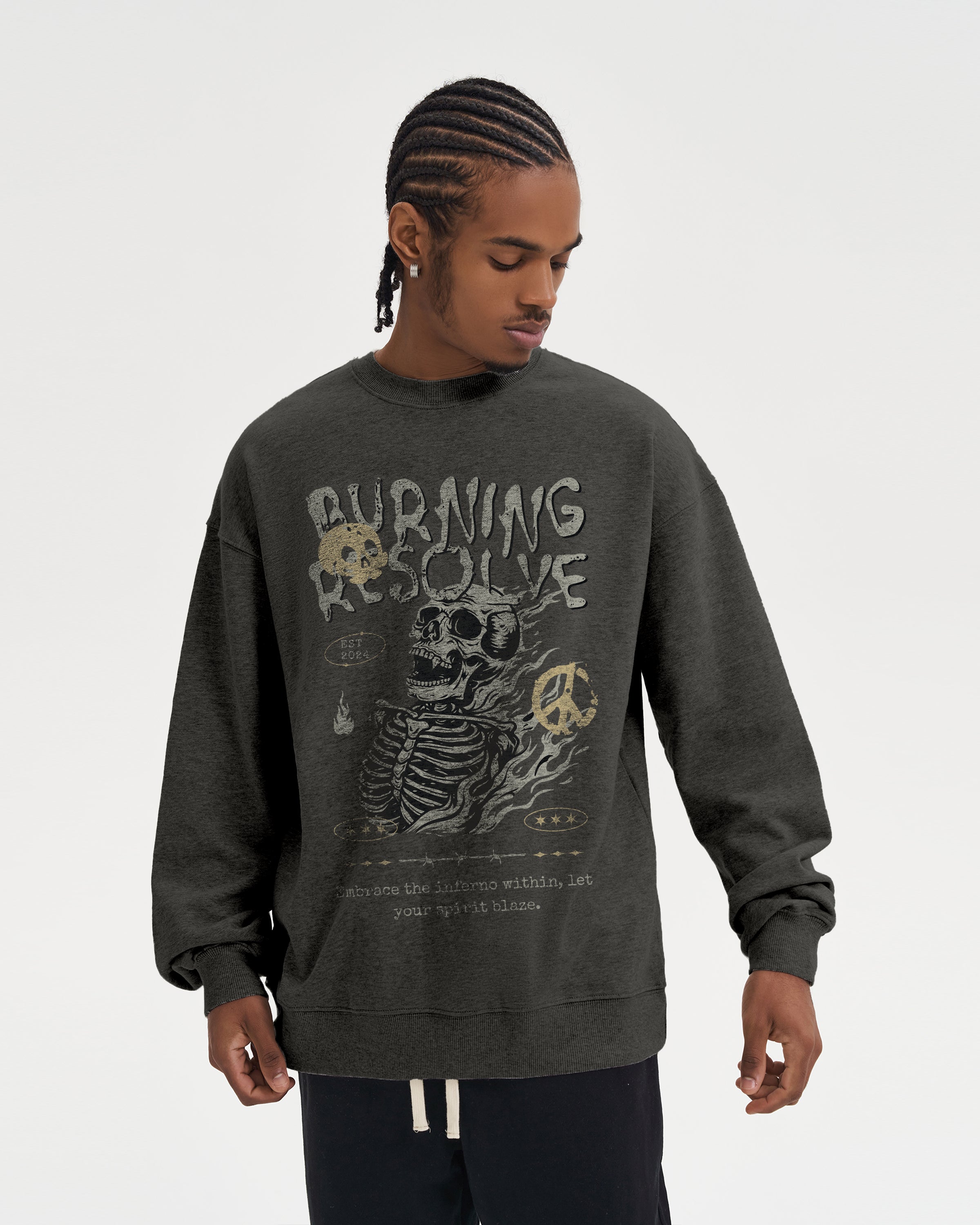 Burning Resolve Heavyweight Oversized Sweatshirt