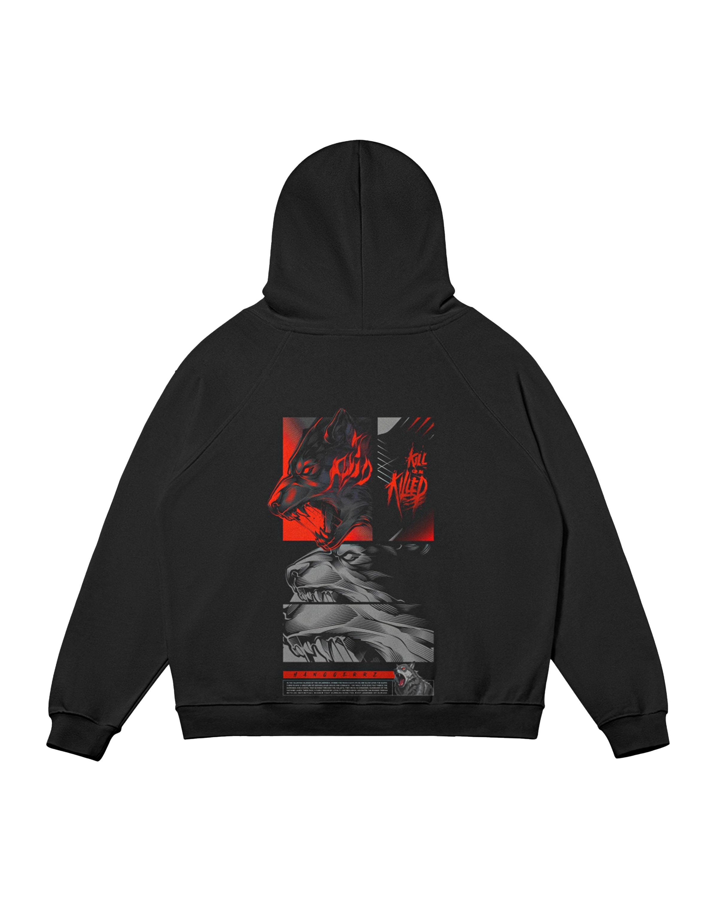 Killed Black Streetwear Unisex Fleece-Lined Hoodie