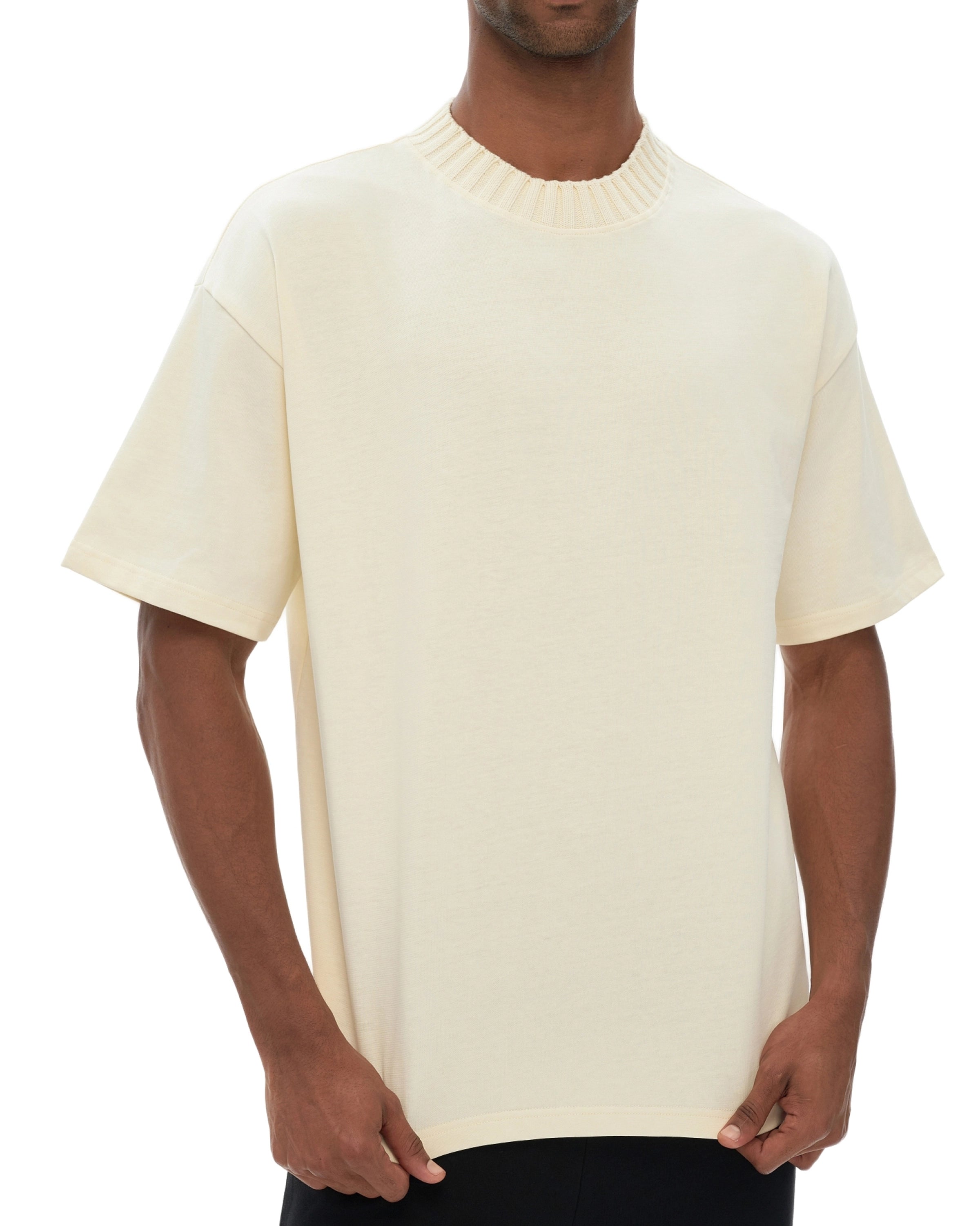 Heavyweight Knitted Round Neck T-Shirt - Hanggerrz