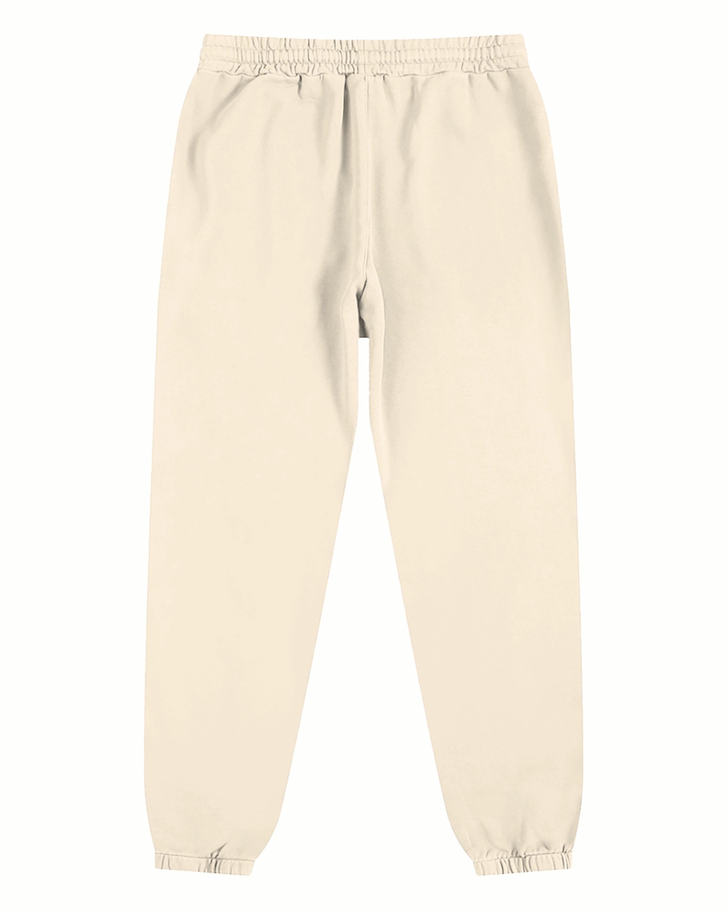 Apricot Pure Cotton Essential Unisex Joggers Back Mockup - Hanggerrz