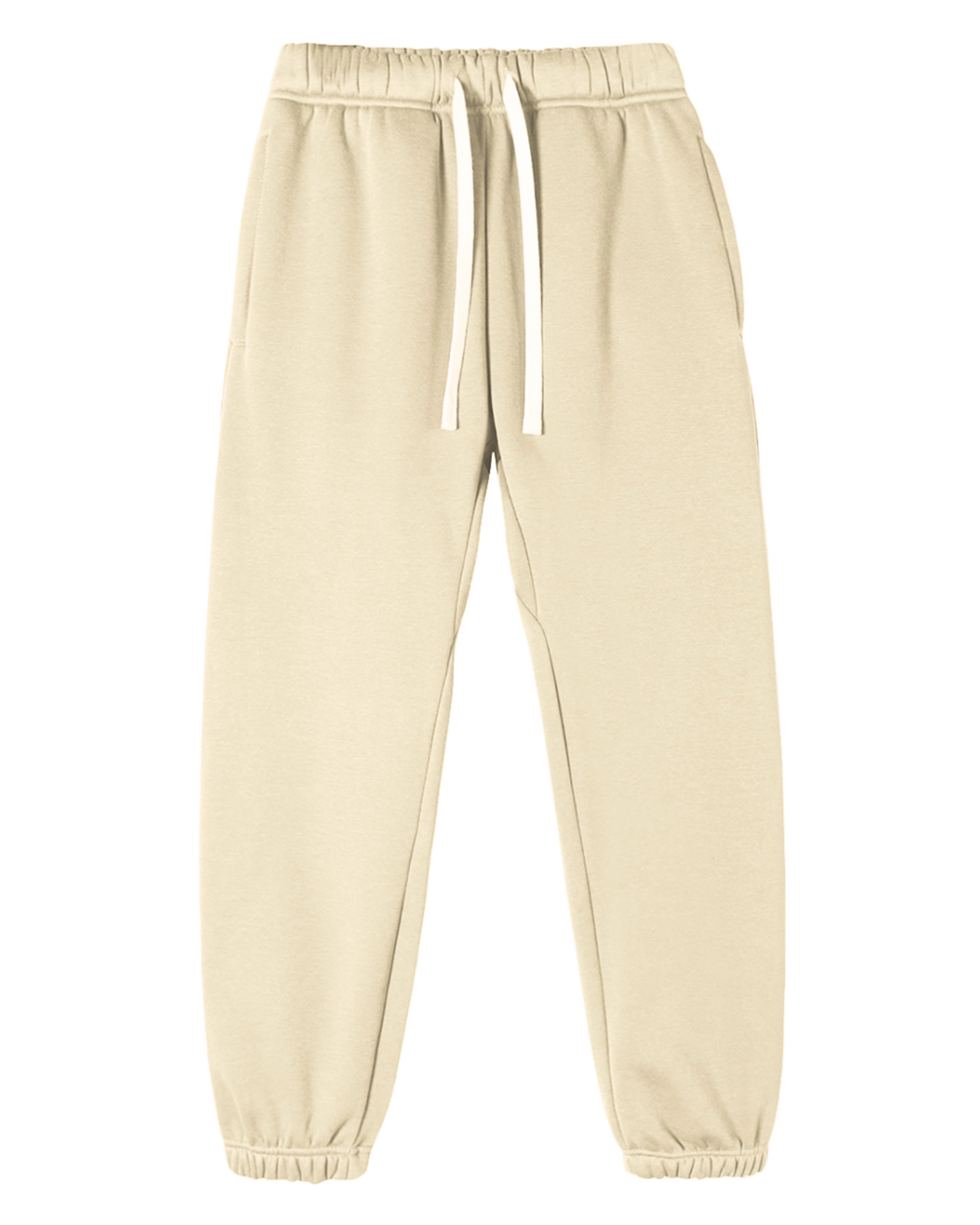 Apricot Streetwear Loose Fit Essential Joggers Front Mockup - Hanggerrz