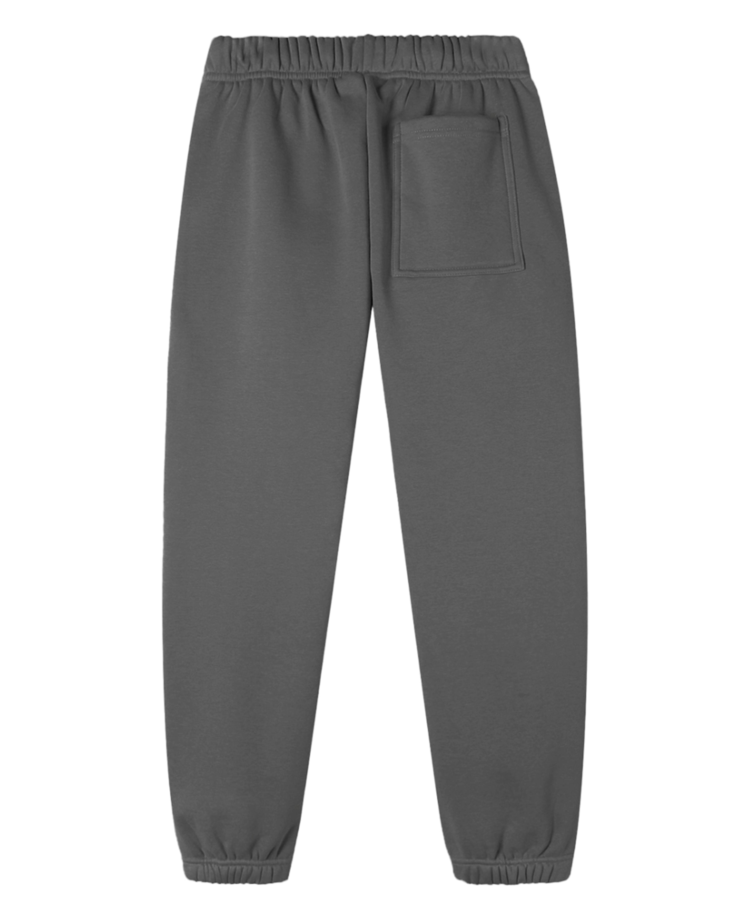 Cement Gray Streetwear Loose Fit Essential Joggers Back Mockup - Hanggerrz