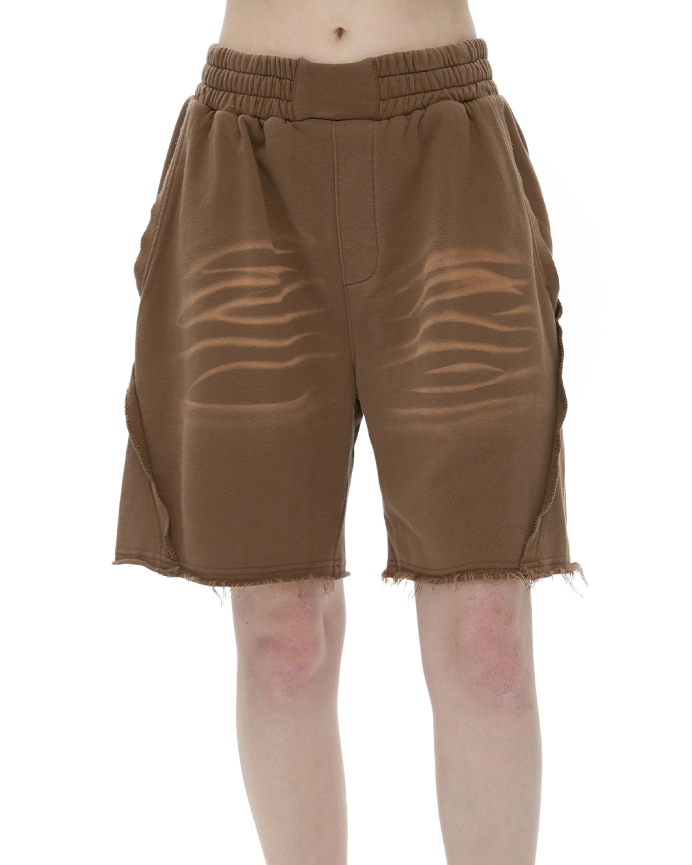 Heavyweight Vintage Washed Tiger Stripes Shorts - Hanggerrz