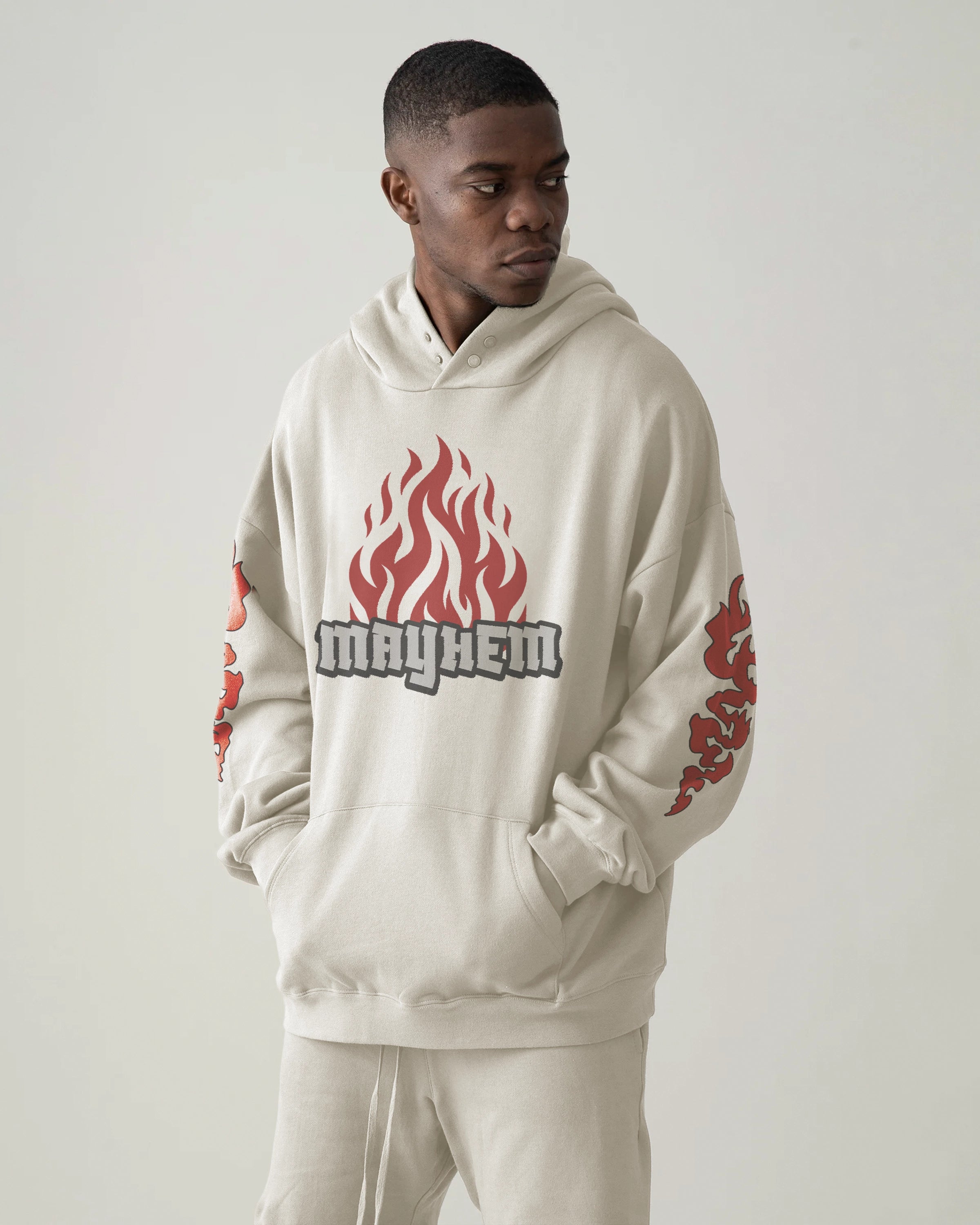 Mayhem Streetwear Unisex Fleece-Lined Hoodie - Hanggerrz