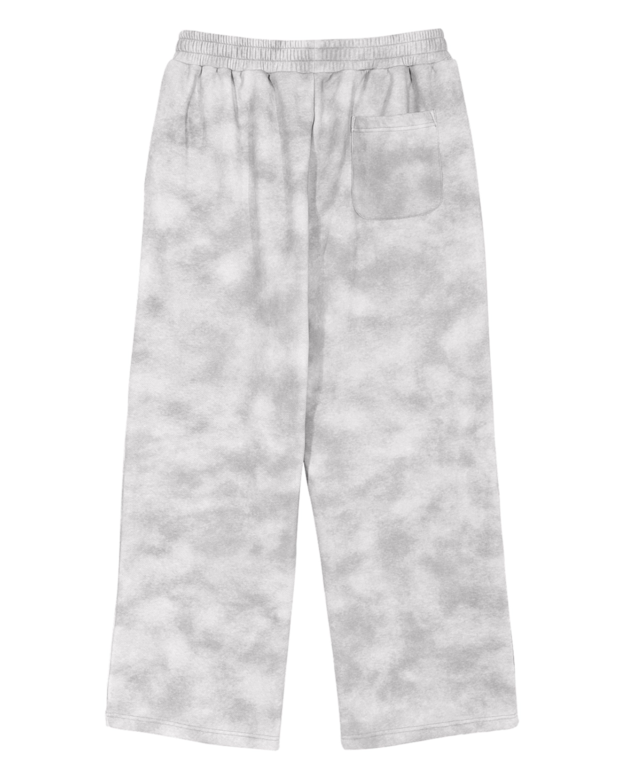 Dirty Washed Fleece Sweatpants Back Mockup - Hanggerrz