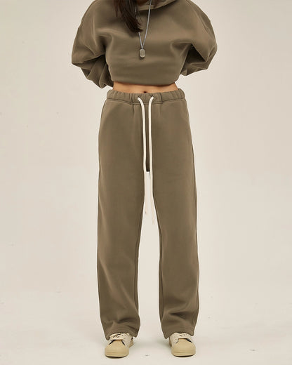 Streetwear Fleece Straight Leg Pants - Hanggerrz