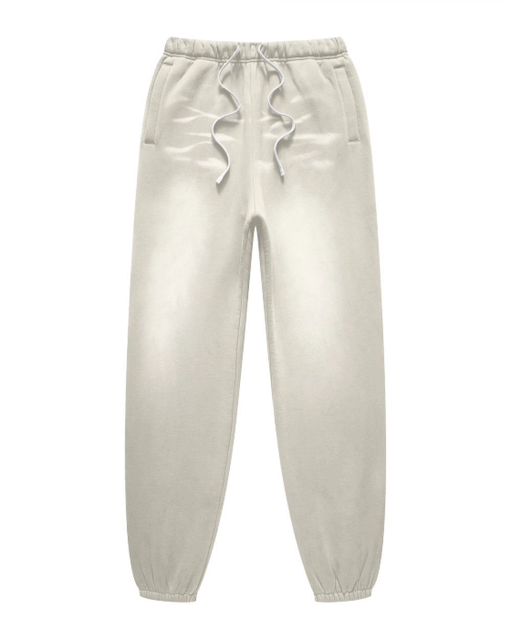 Gray Camel Streetwear Sunfade Fleeced Jogger Front Mockup - Hanggerrz