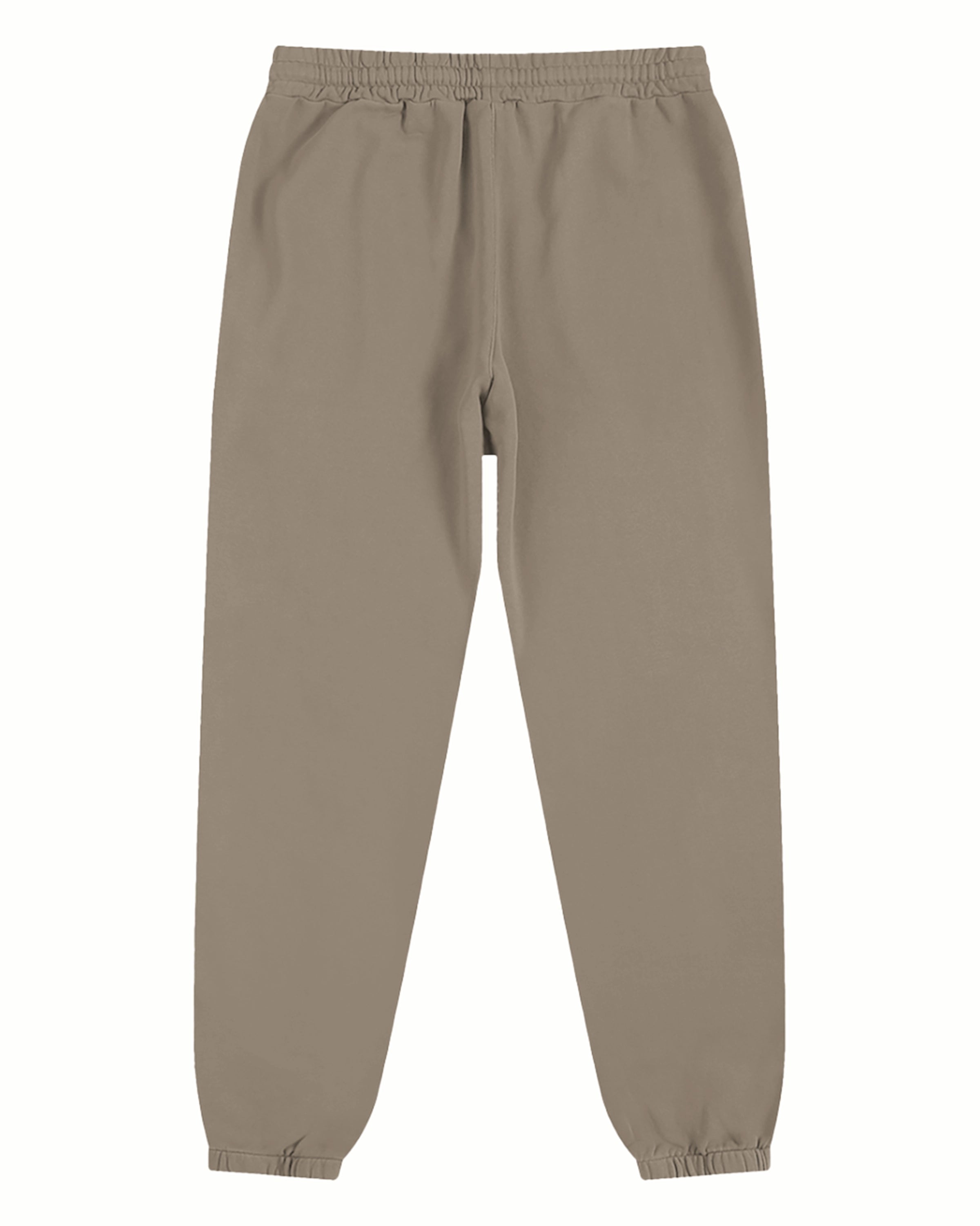 Gray Coffee Pure Cotton Essential Unisex Joggers Back Mockup - Hanggerrz