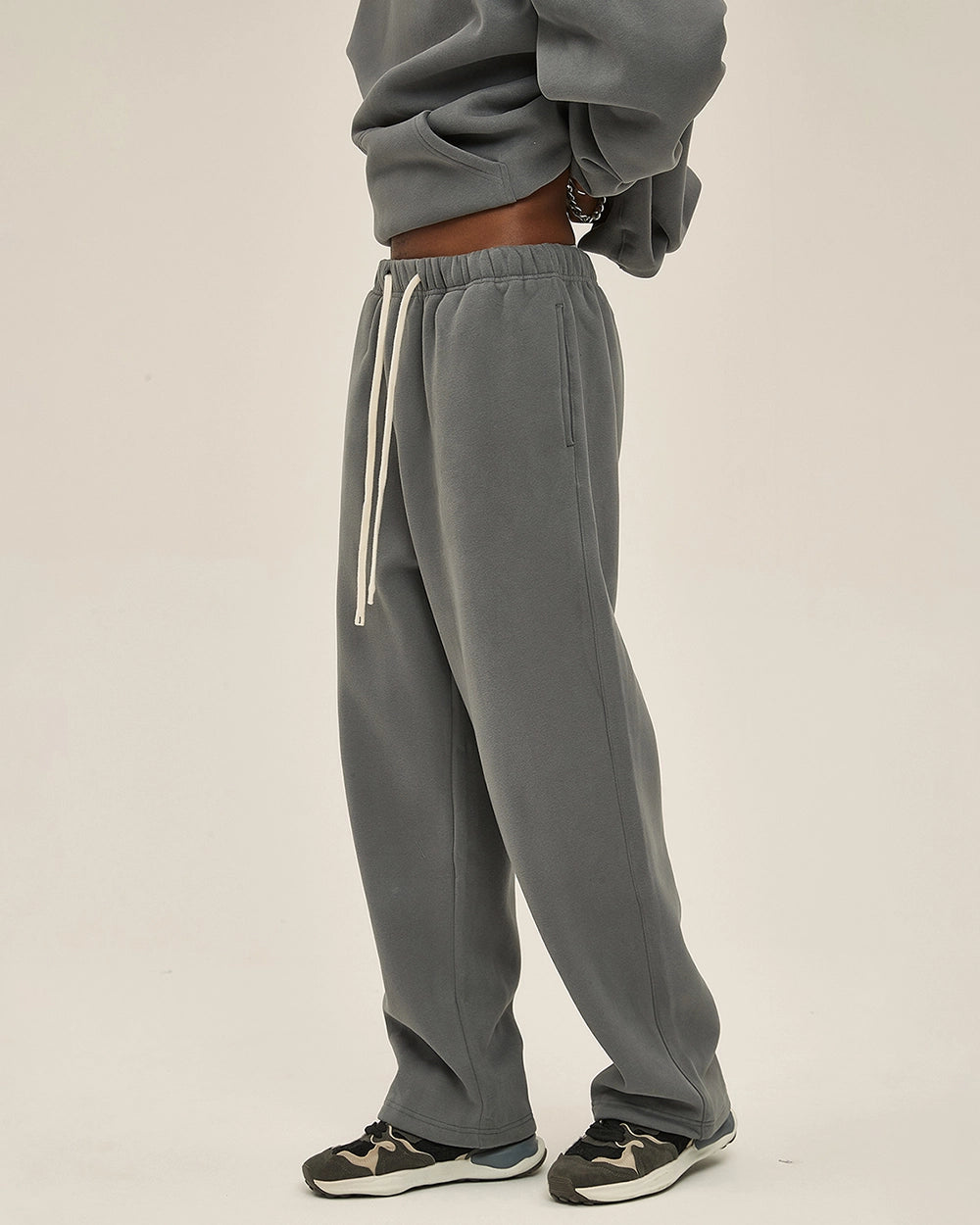 Streetwear Fleece Straight Leg Pants - Hanggerrz