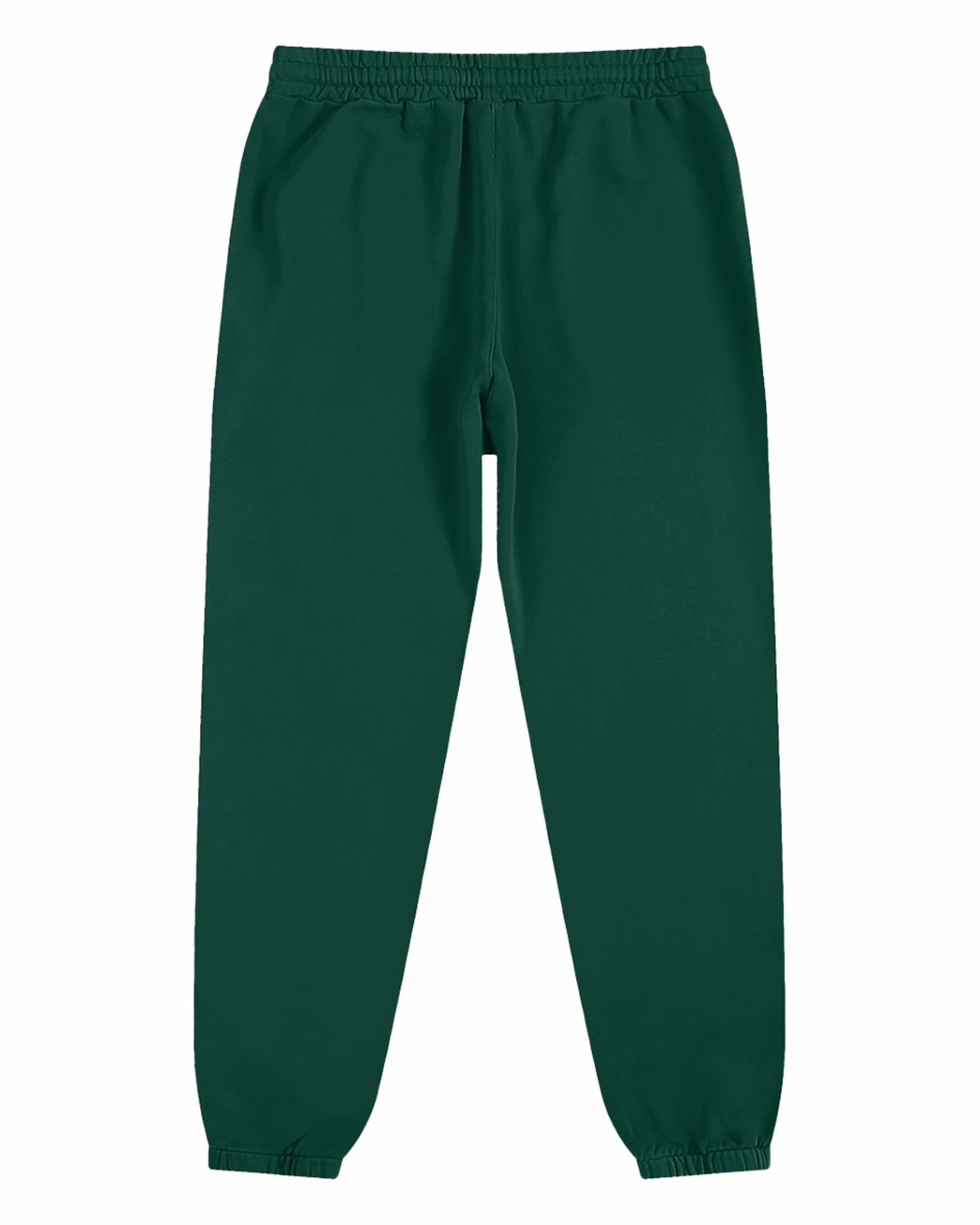 Green Pure Cotton Essential Unisex Joggers Back Mockup - Hanggerrz