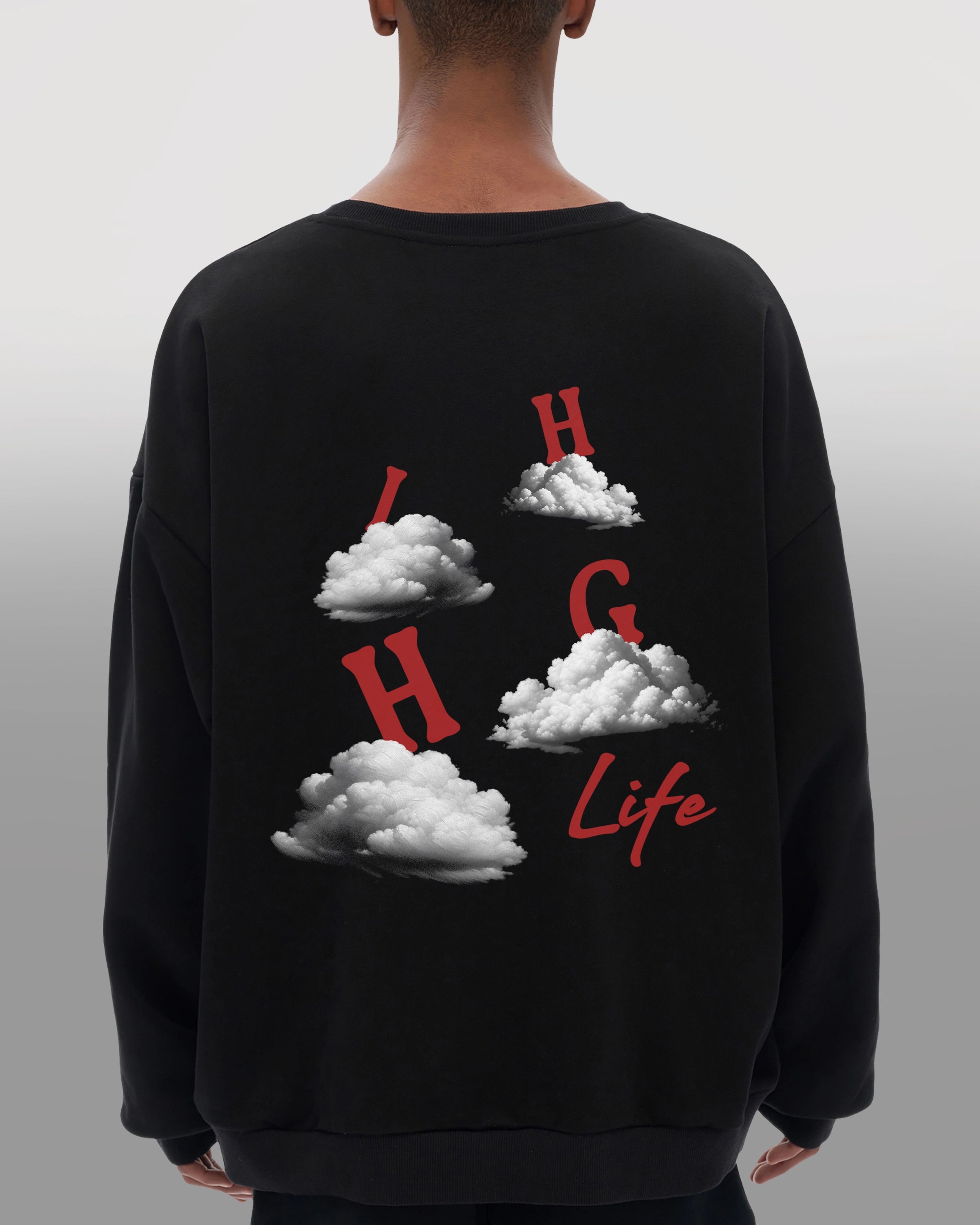 High Life Heavyweight Oversized Streetwear Sweatshirt - Hanggerrz