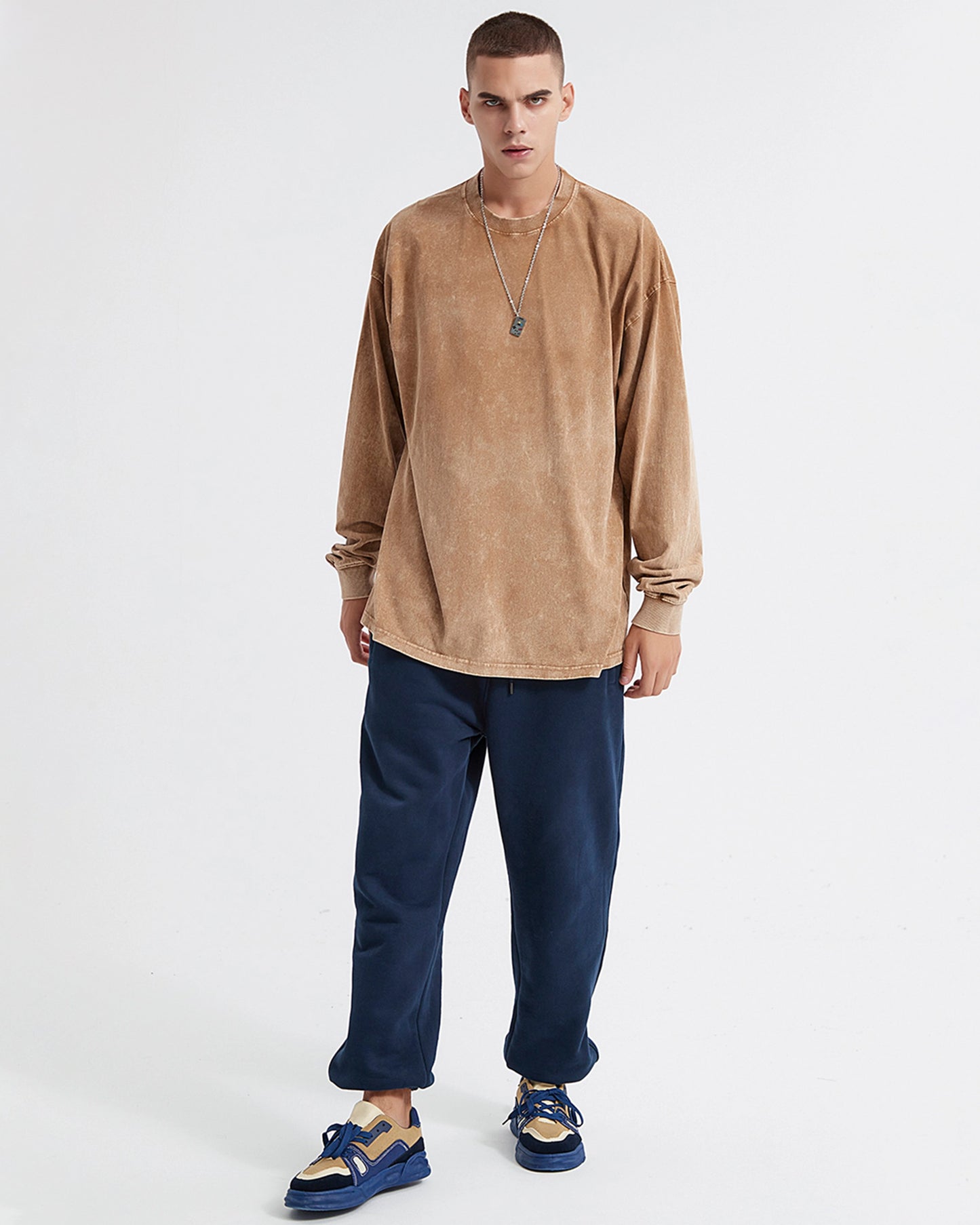 Acid Wash Long Sleeve Tee - Hanggerrz