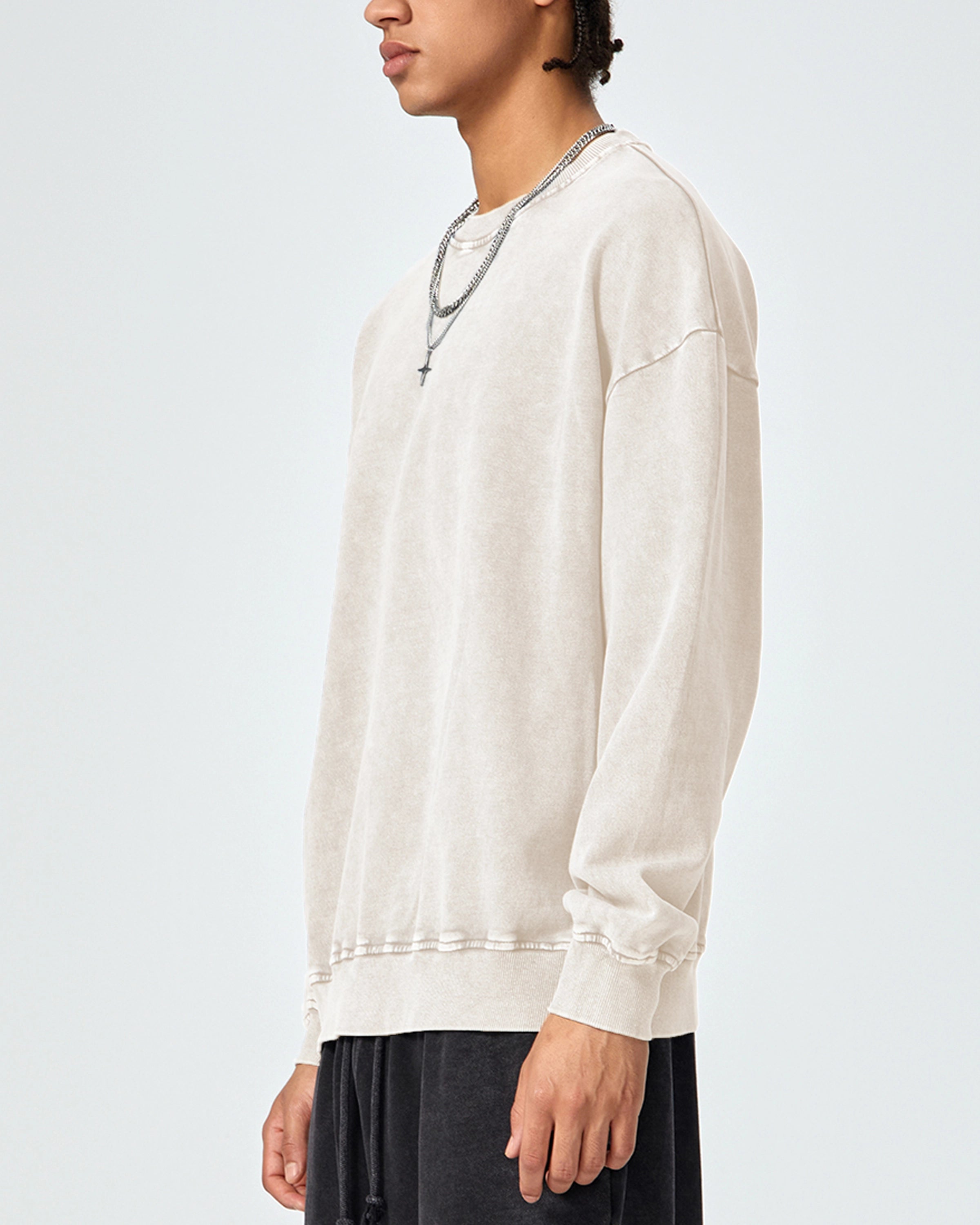 Acid Wash Streetwear Oversize Sweatshirt - Hanggerrz
