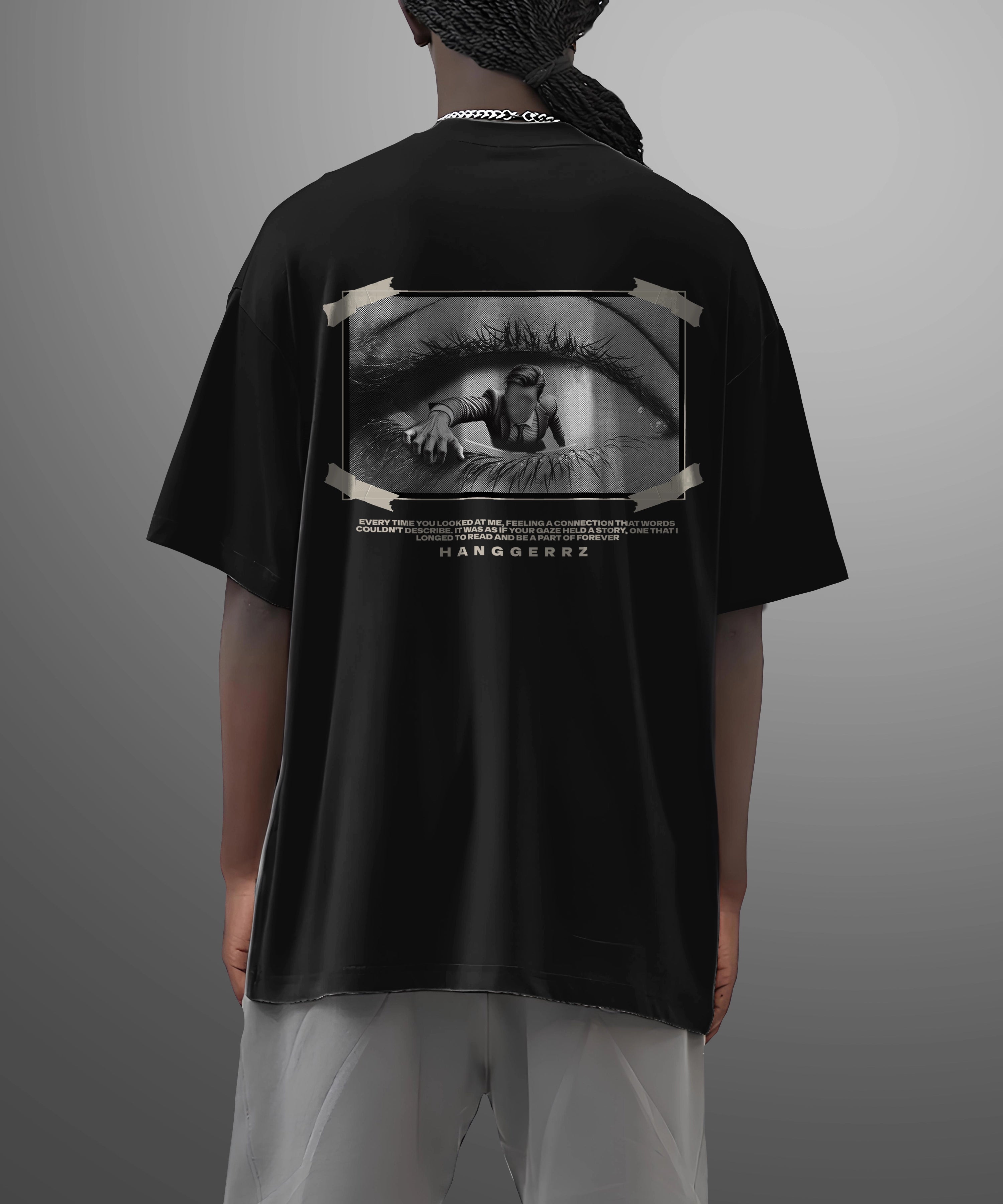 Lost in Eyes Streetwear Loose Fit FOG T-Shirt - Hanggerrz
