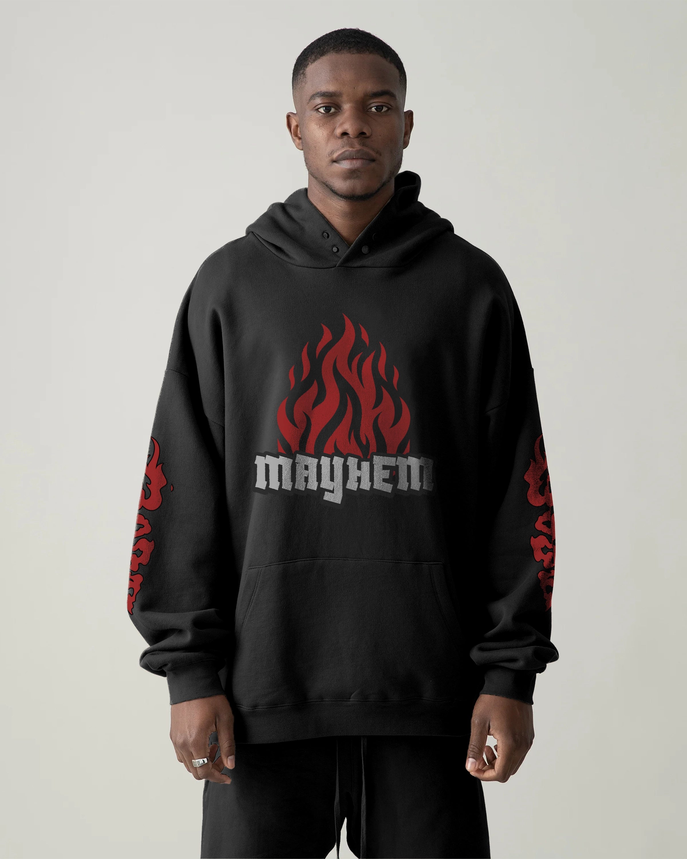 Mayhem Streetwear Unisex Fleece-Lined Hoodie - Hanggerrz