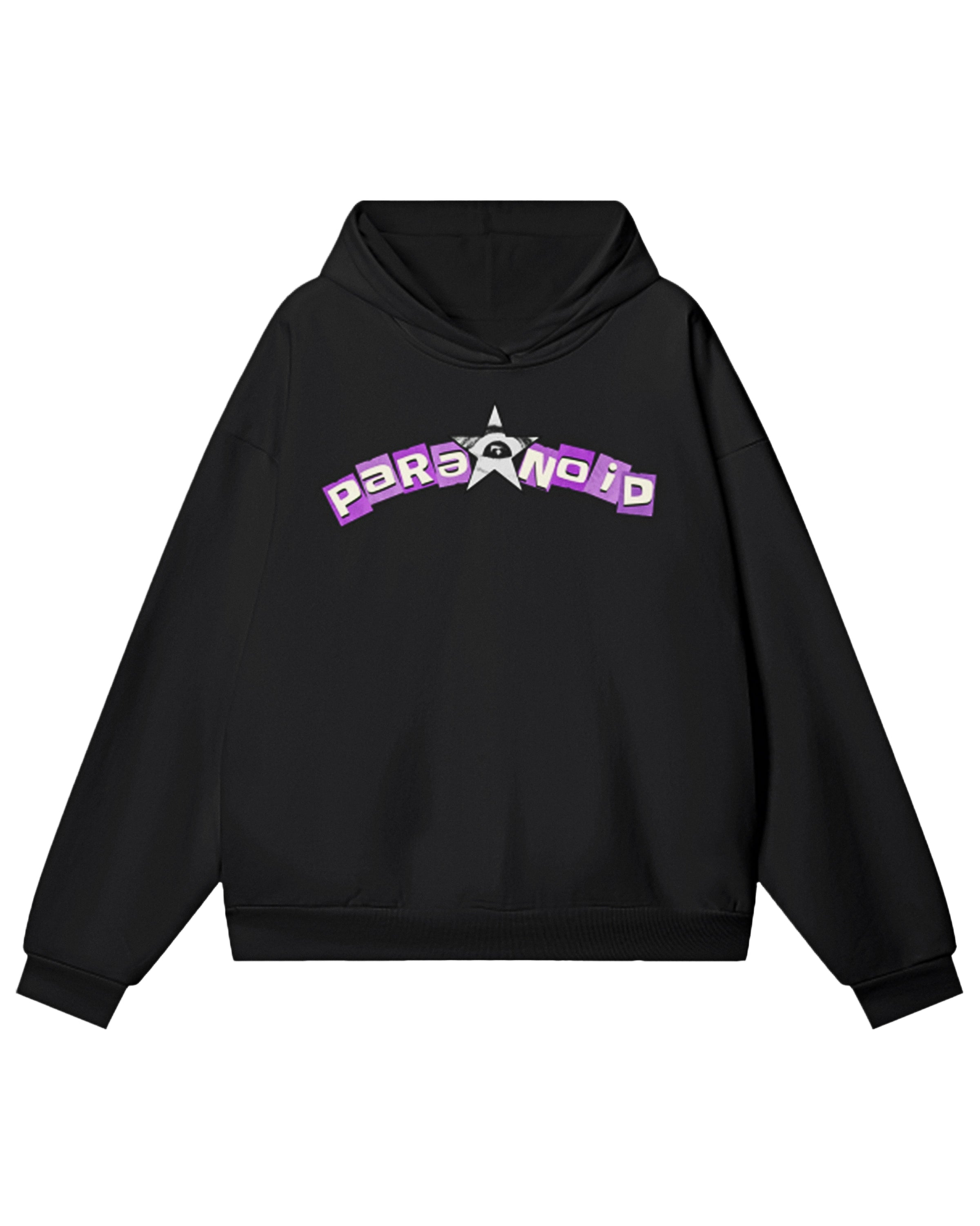 Paranoid Heavyweight Hidden pocket Hoodie Front Mockup - Hanggerrz