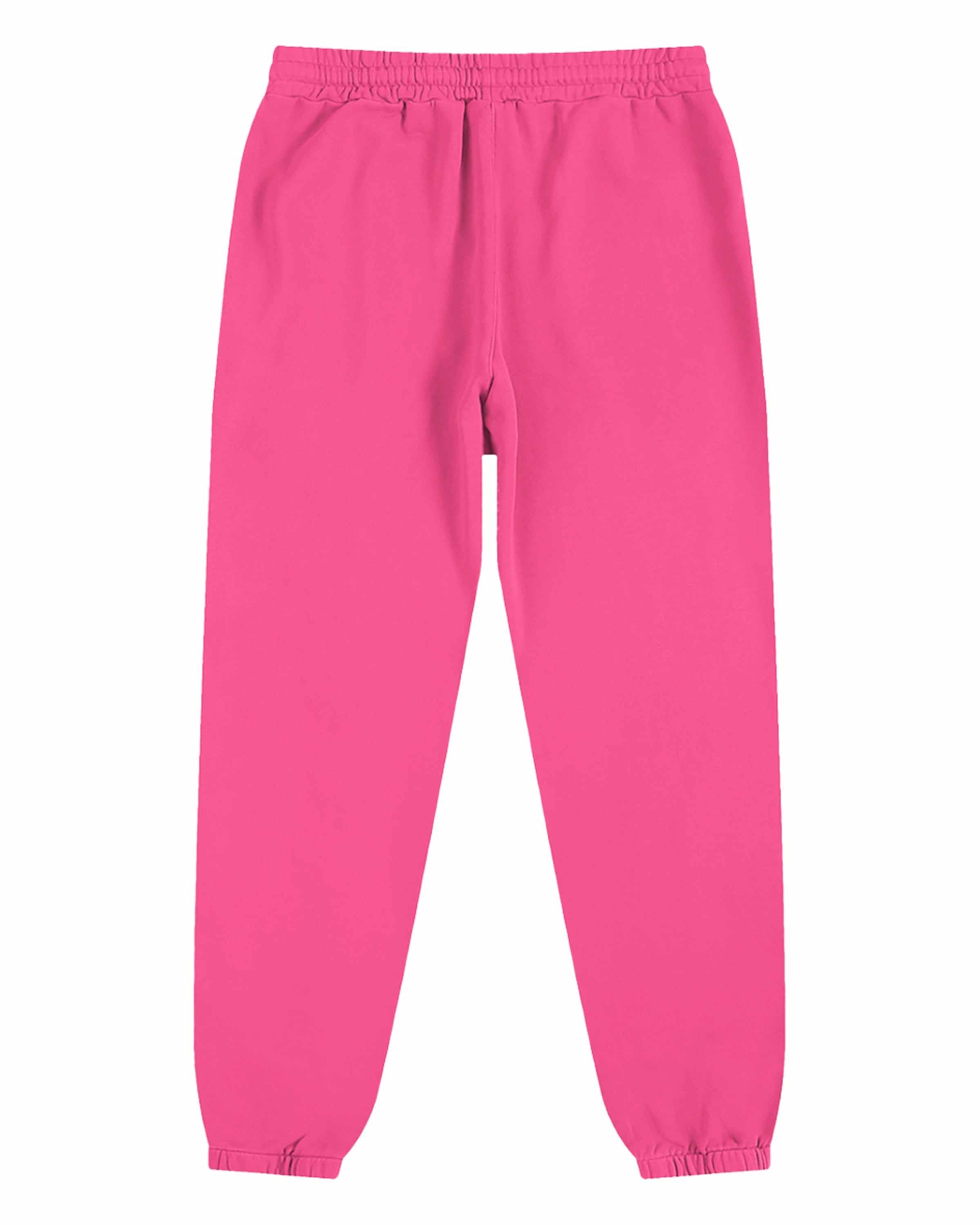 Pink Pure Cotton Essential Unisex Joggers Back Mockup - Hanggerrz