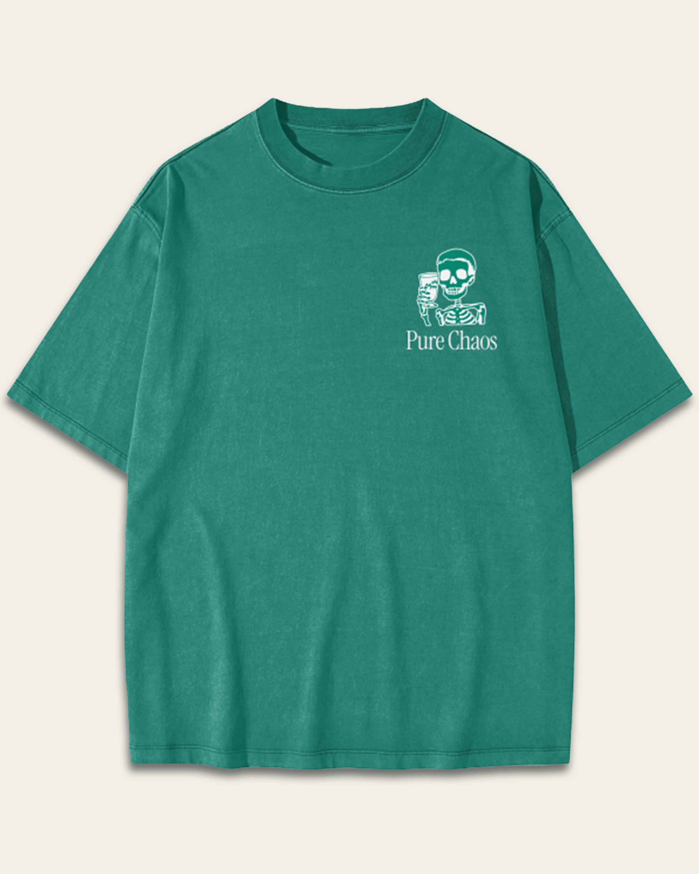 Pure Chaos Streetwear Heavyweight Vintage Washed T-Shirt - Hanggerrz