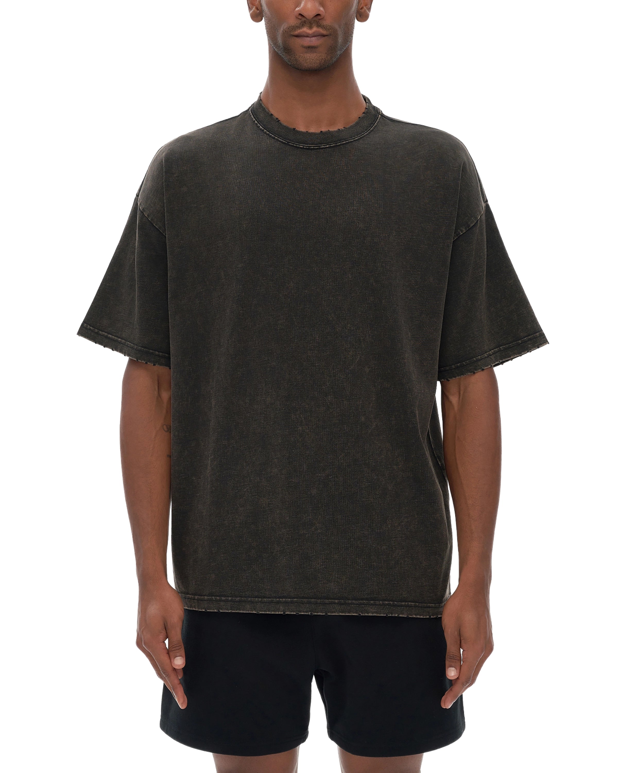 Streetwear Edge Frayed Vintage Washed T-Shirt - Hanggerrz