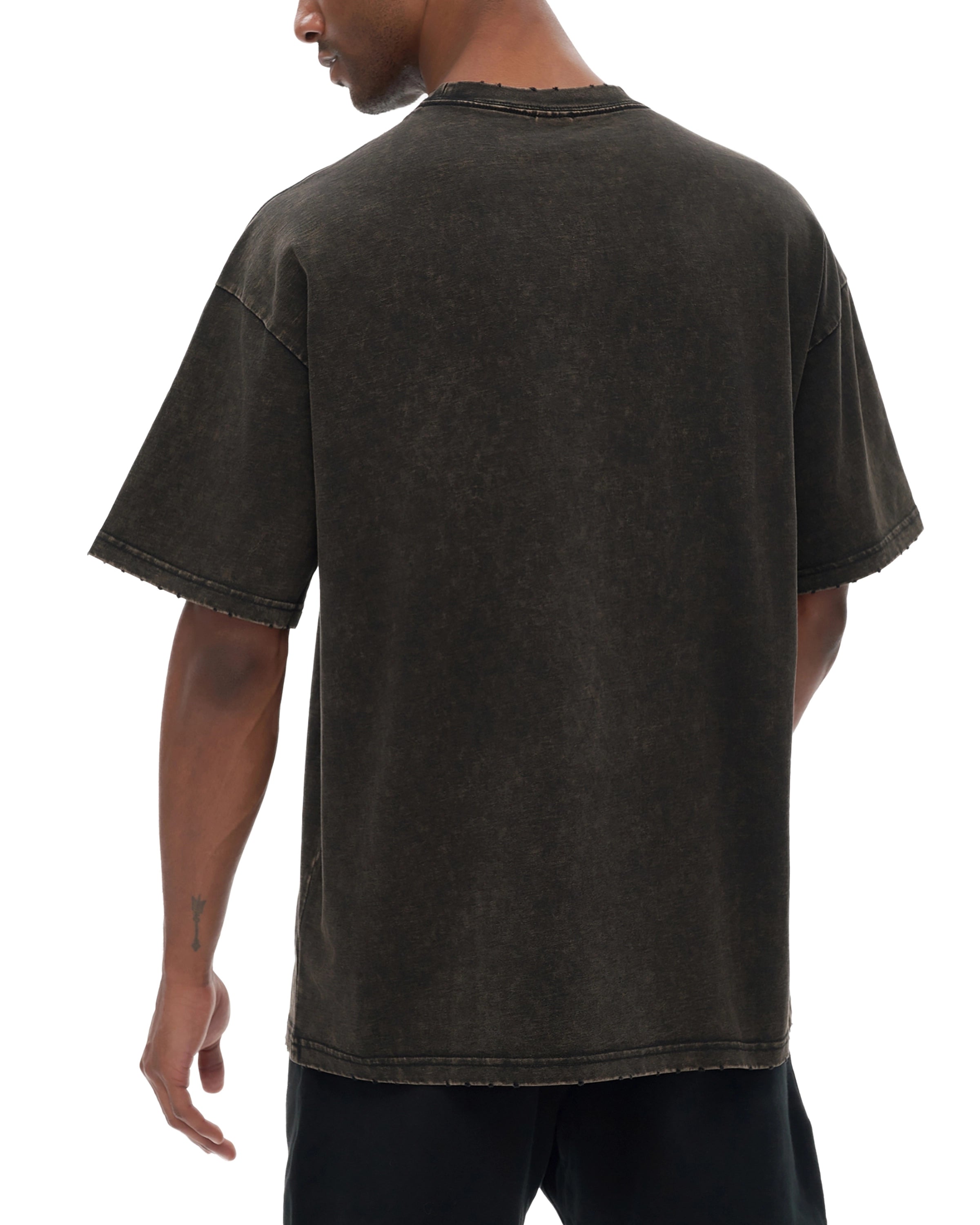 Streetwear Edge Frayed Vintage Washed T-Shirt - Hanggerrz