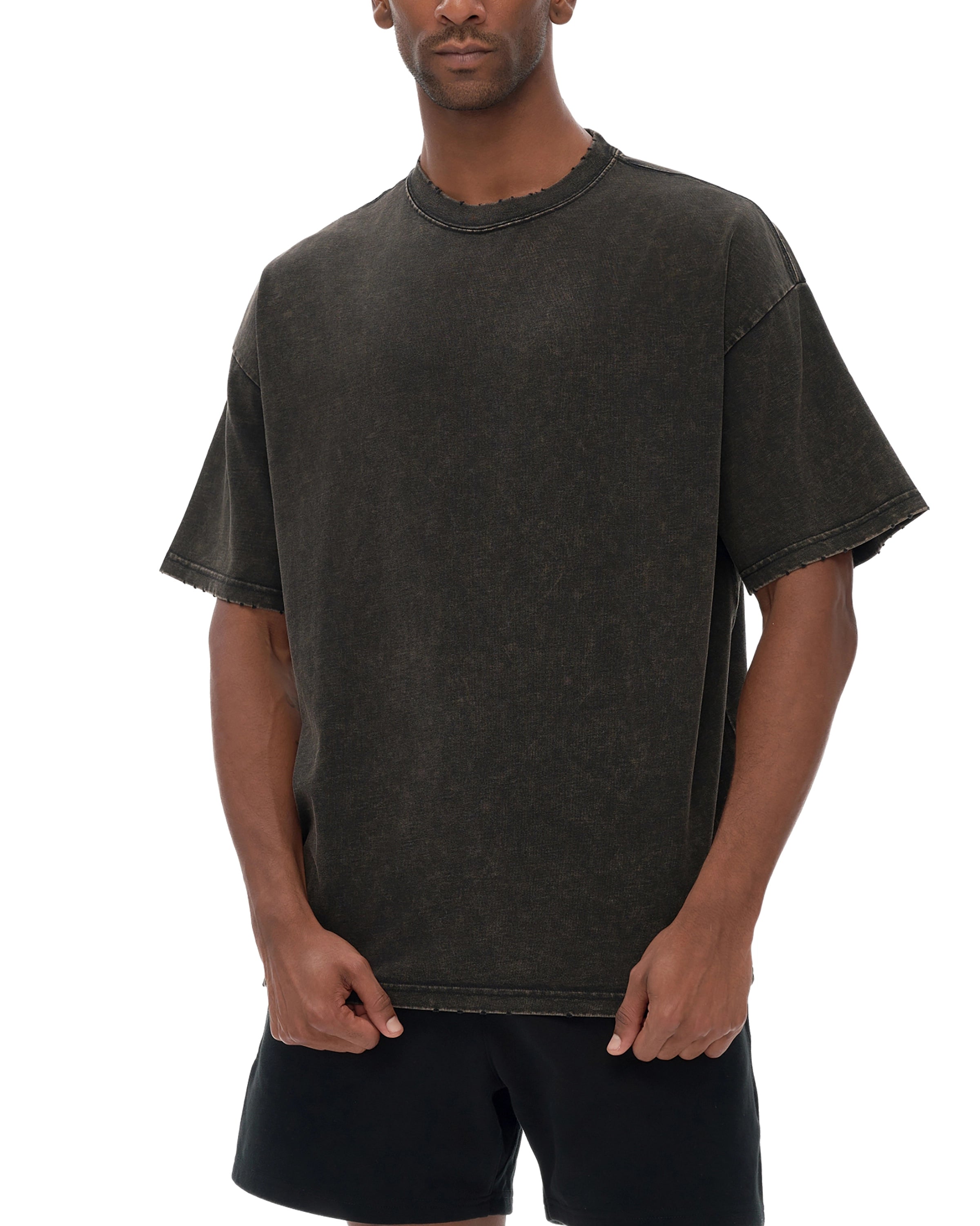 Streetwear Edge Frayed Vintage Washed T-Shirt - Hanggerrz