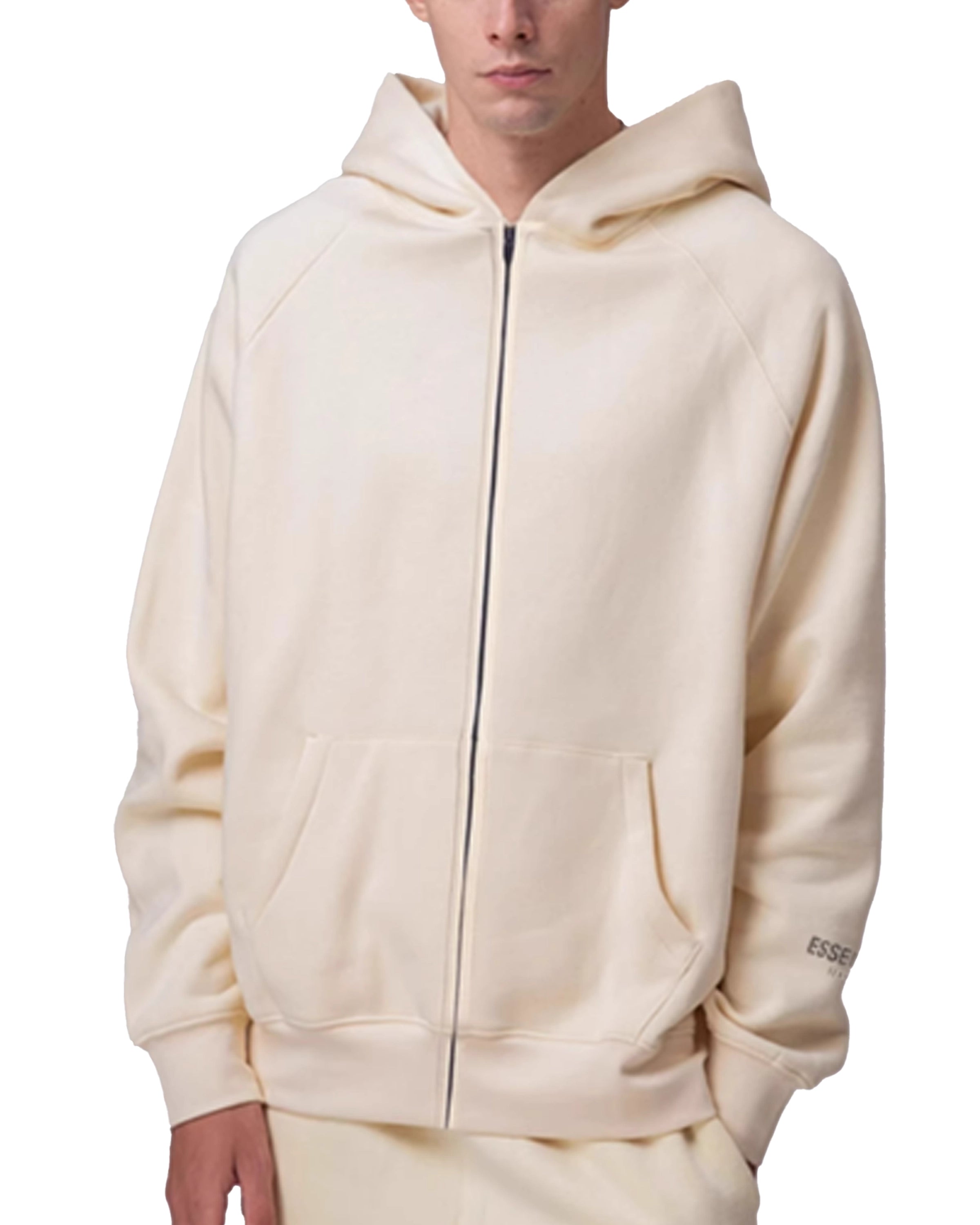 Streetwear Essential Zip Up Unisex Hoodie Front - Hanggerrz