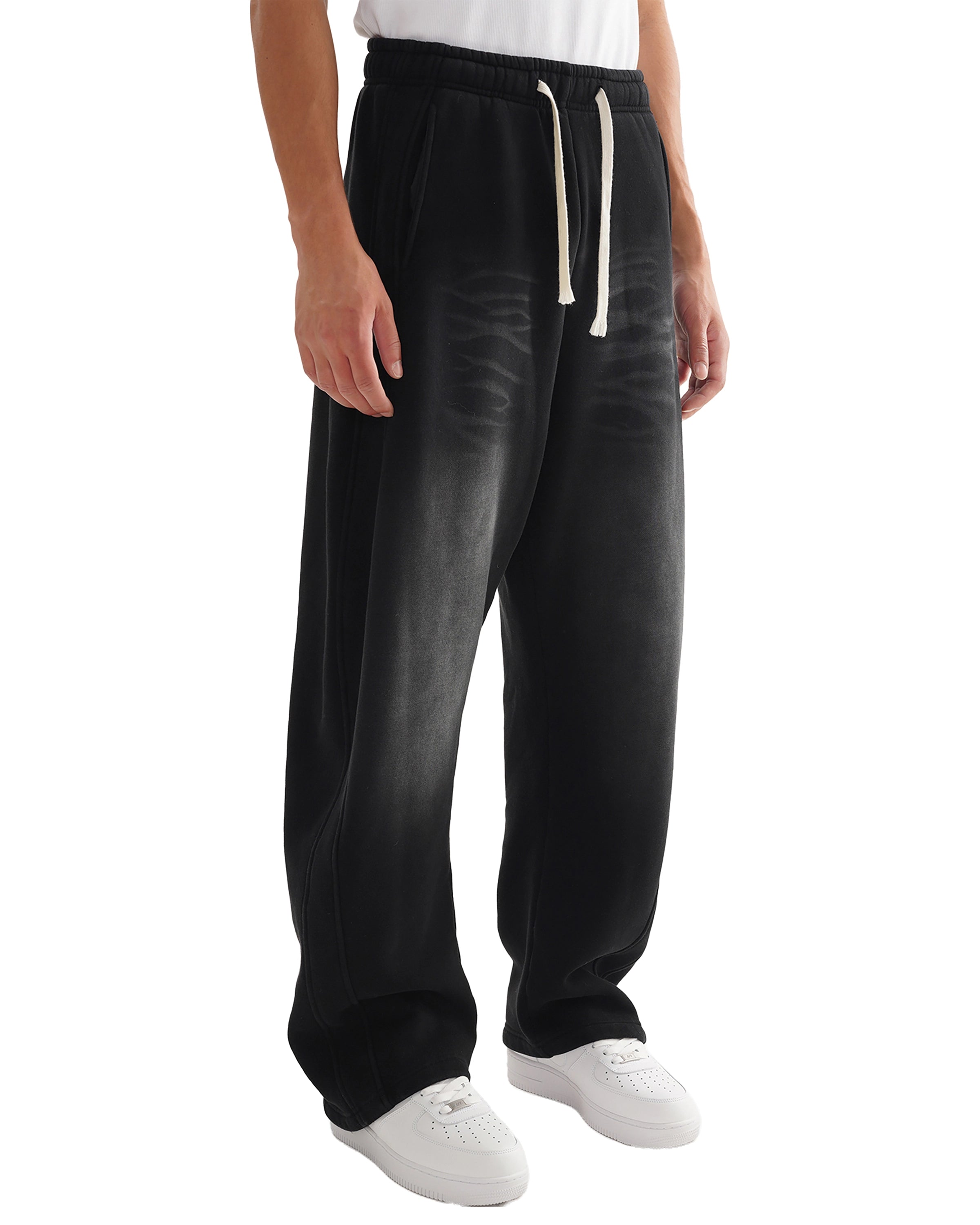 Sunfade Curved Blade Sweatpants Right Side Look - Hanggerrz