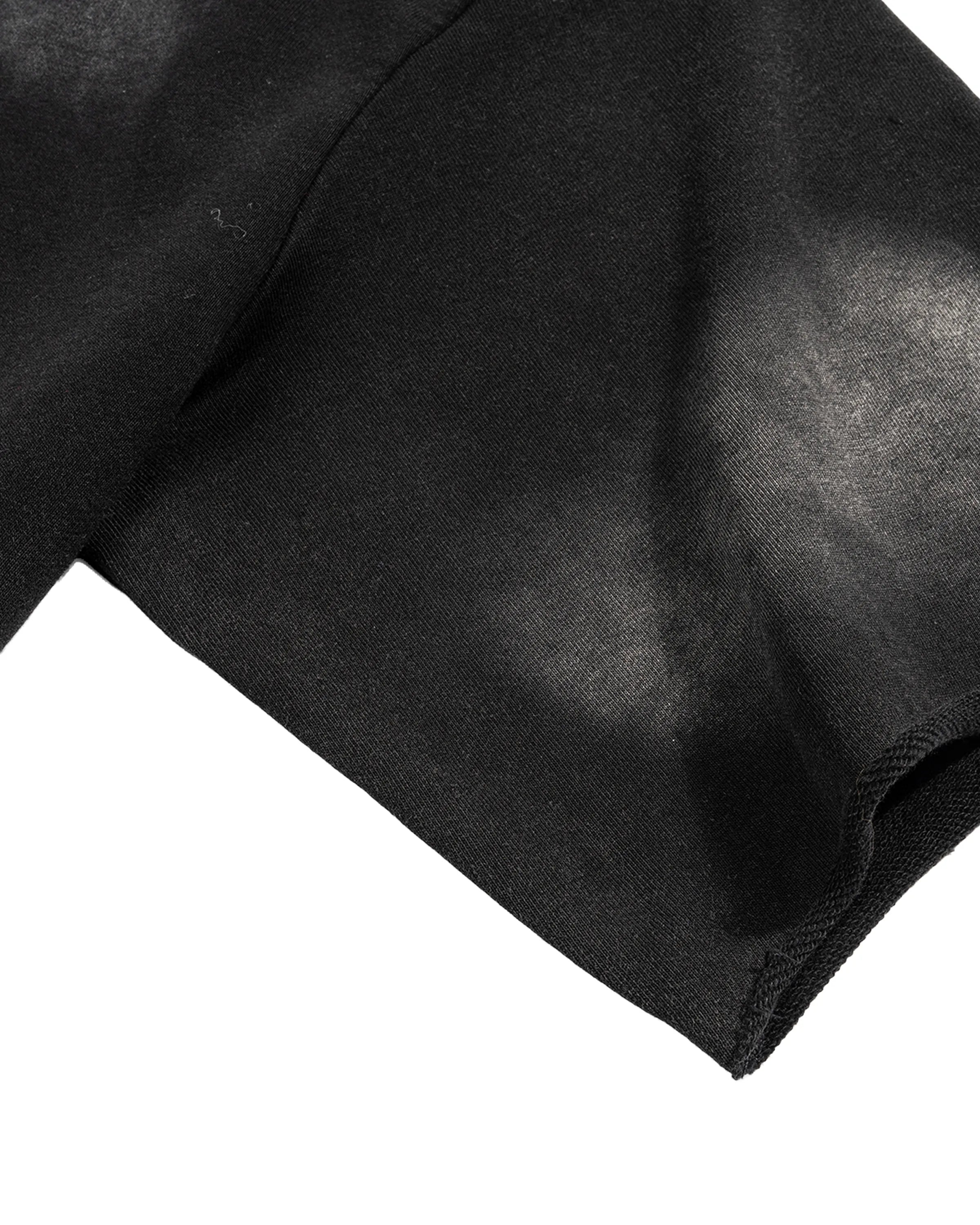 Sunfade French Terry Raw Edge Streetwear T-shirt Sleeves - Hanggerrz
