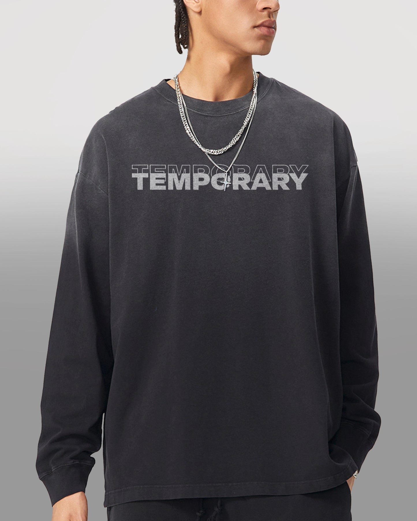 Temporary Streetwear Long Sleeve Tee