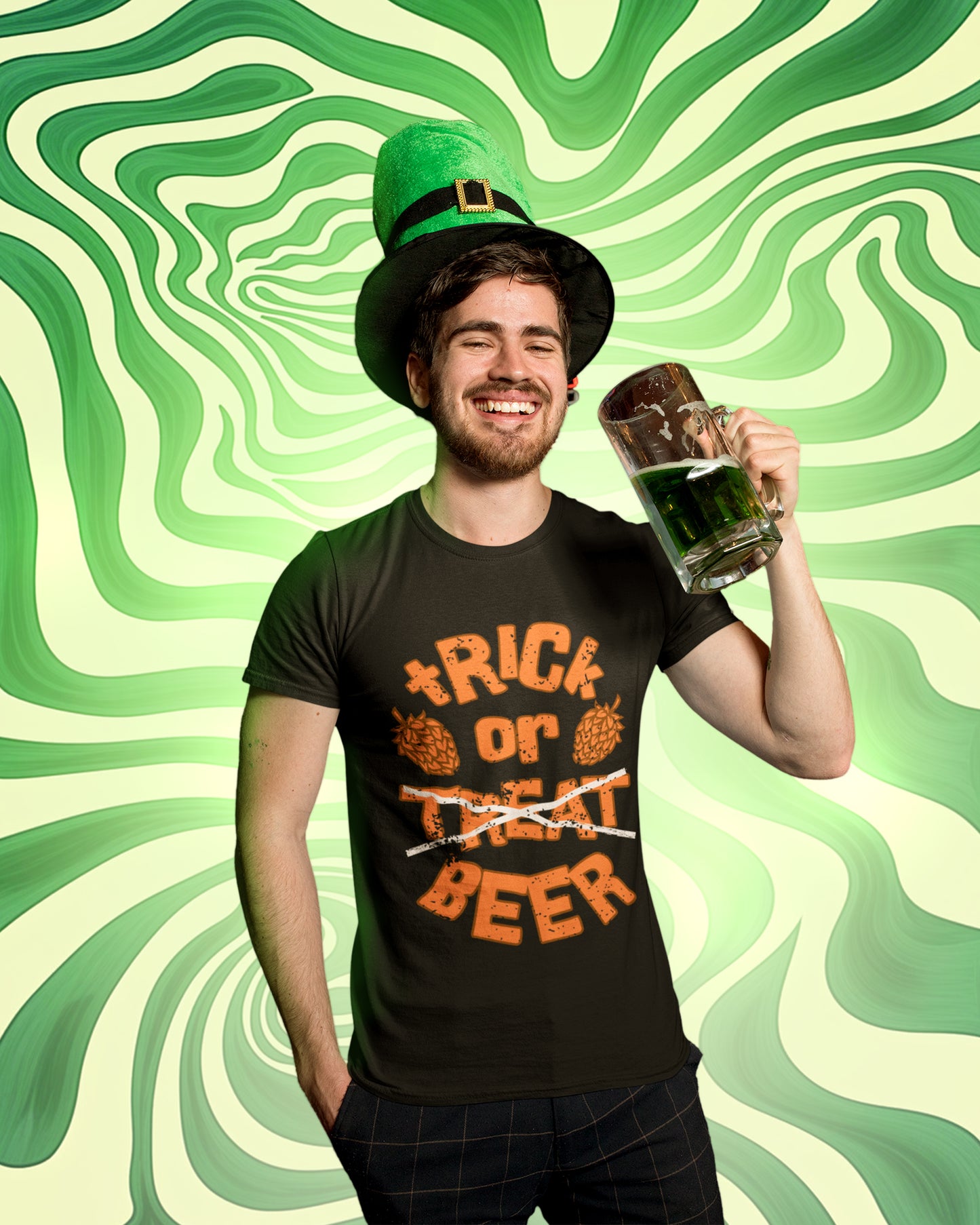 Trick or Beer Classic T-Shirt - Hanggerrz