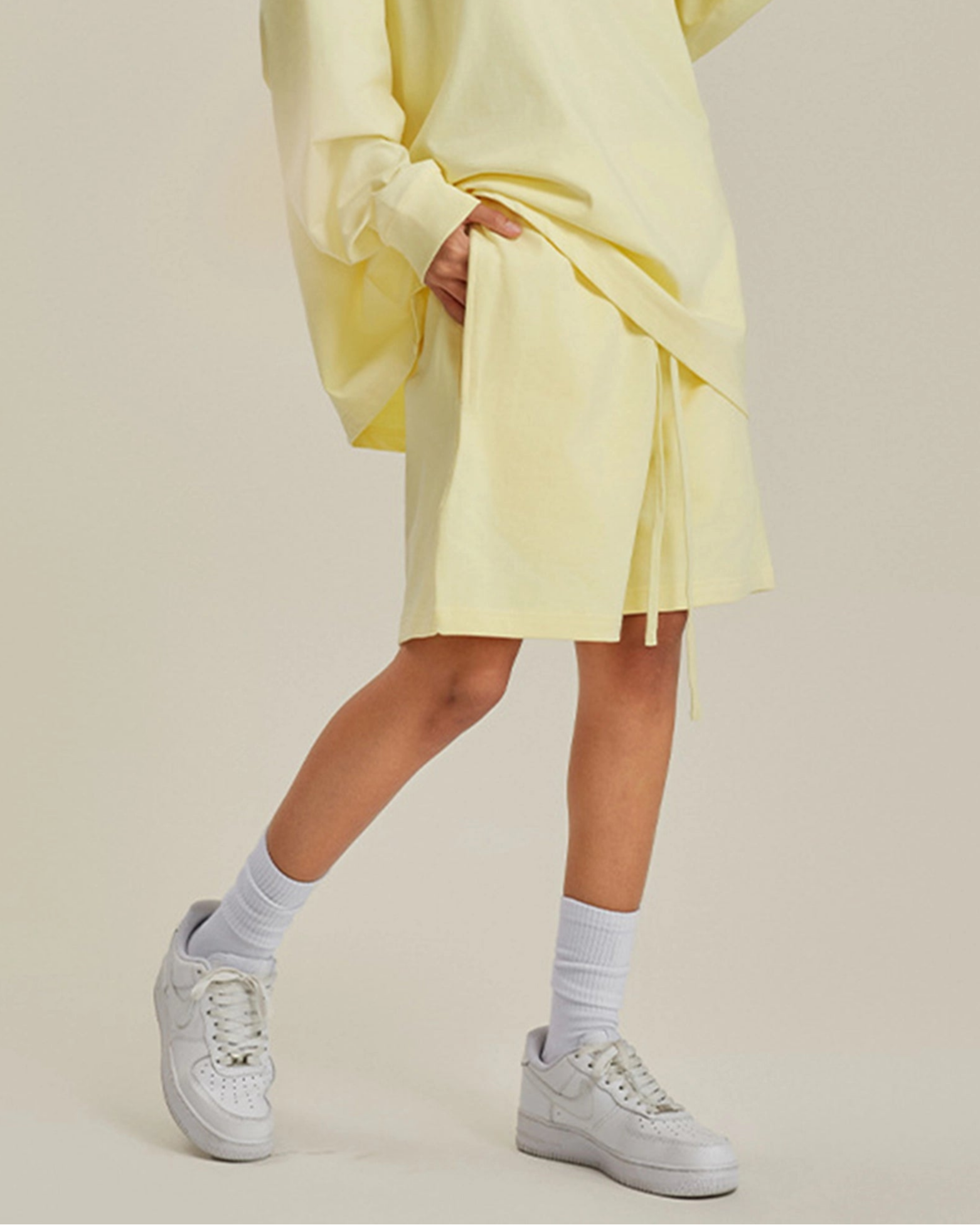 Yellow Streetwear Unisex Heavyweight Loose Fit FOG Shorts Hanggerrz