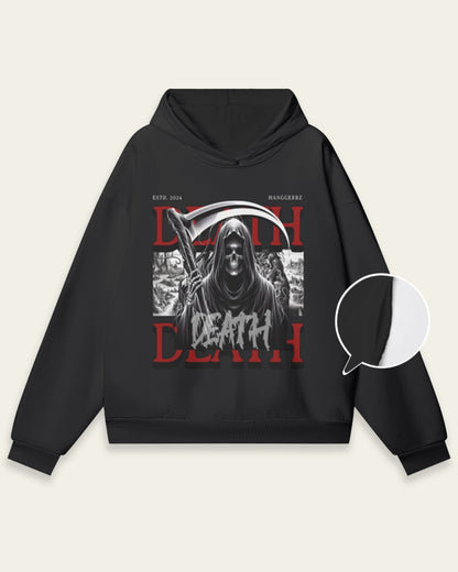 Death Heavyweight Hidden Pocket Fleece Hoodie - Hanggerrz