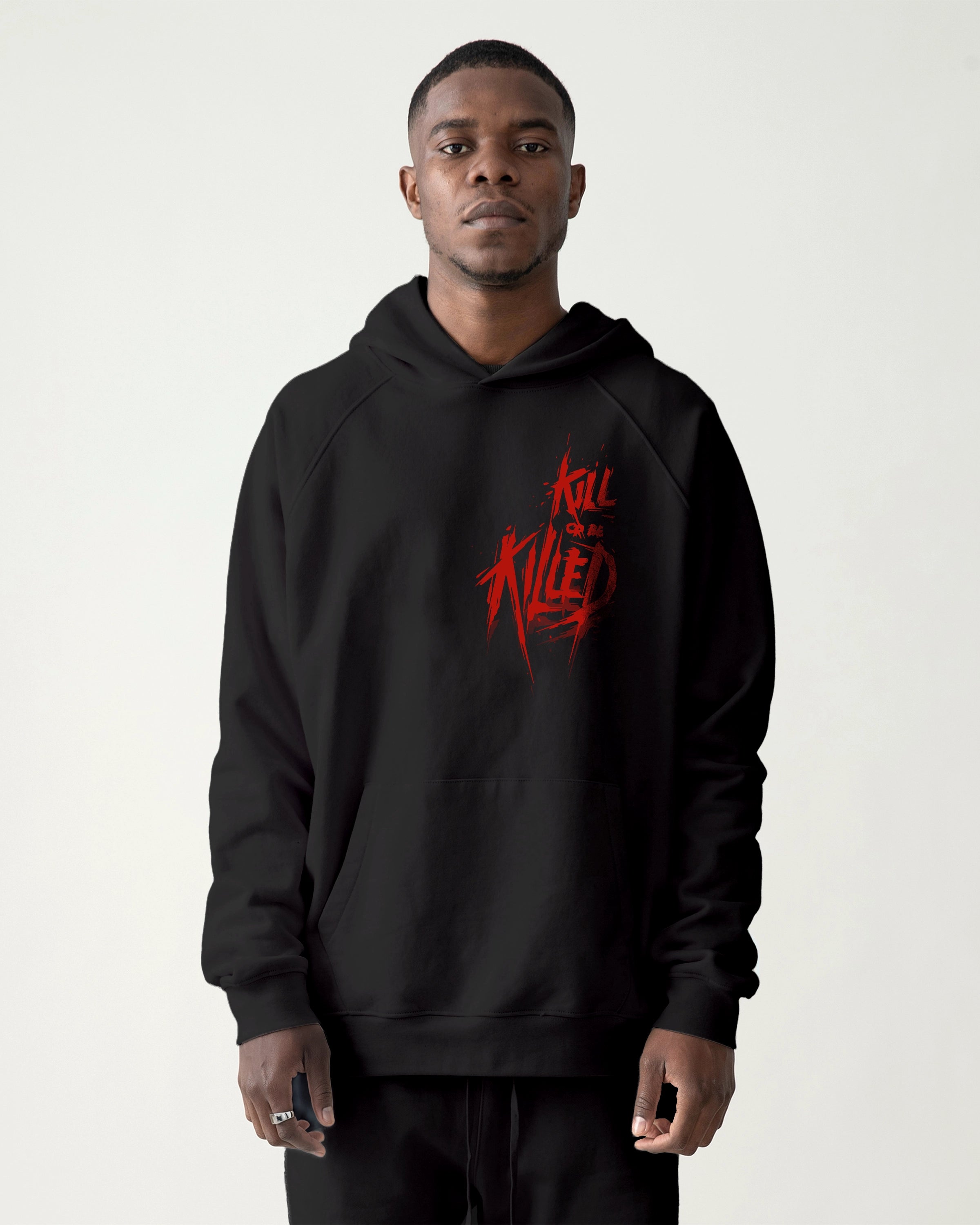 Killed Black Streetwear Unisex Fleece-Lined Hoodie