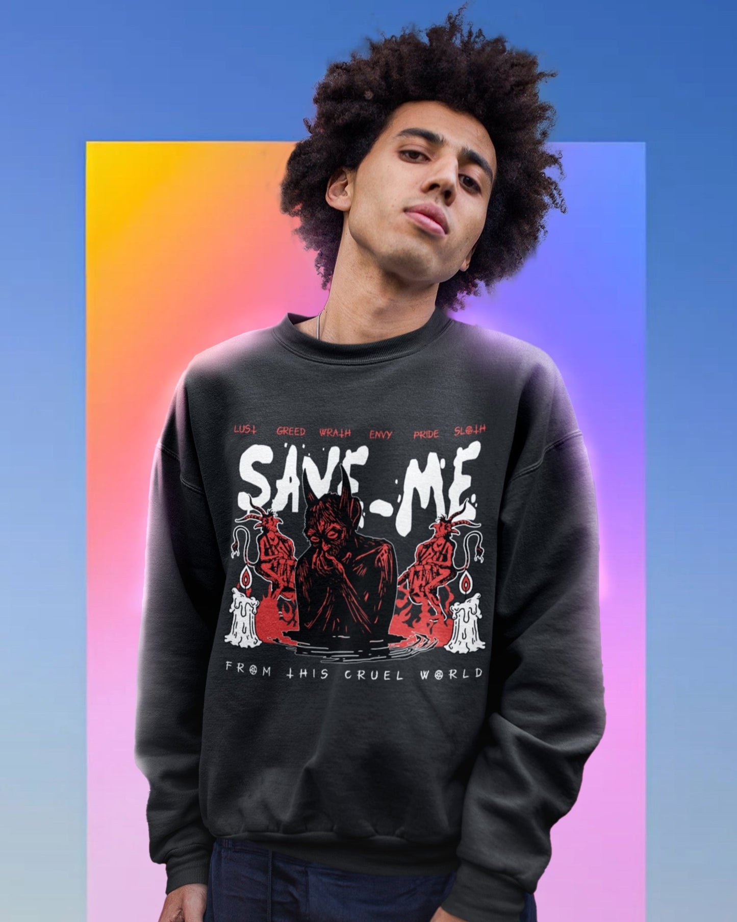 Save Me Oversized Sweatshirt - Hanggerrz