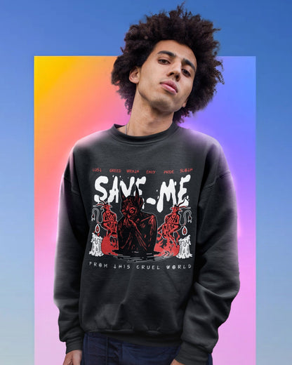 Save Me Oversized Sweatshirt - Hanggerrz