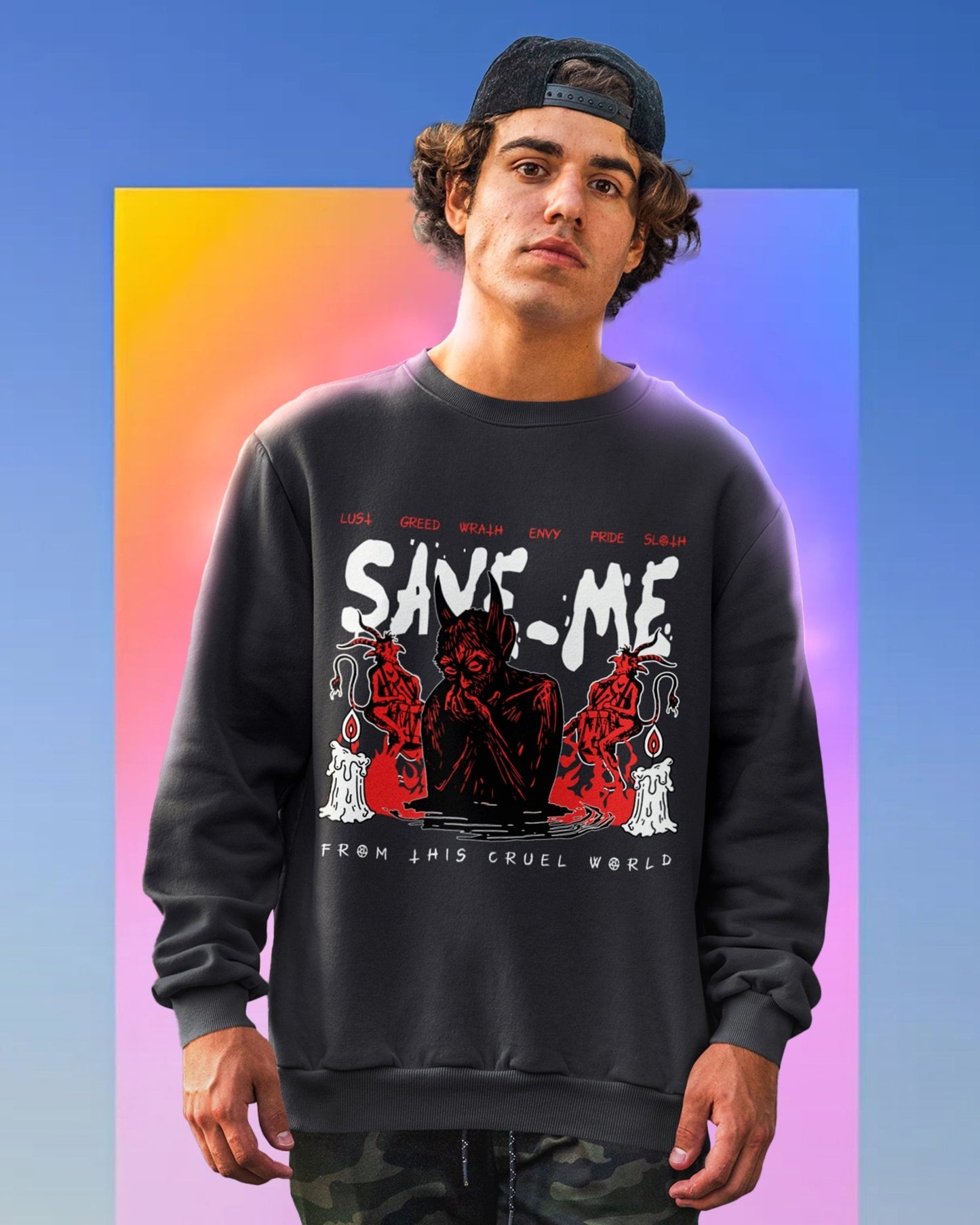 Save Me Oversized Sweatshirt - Hanggerrz